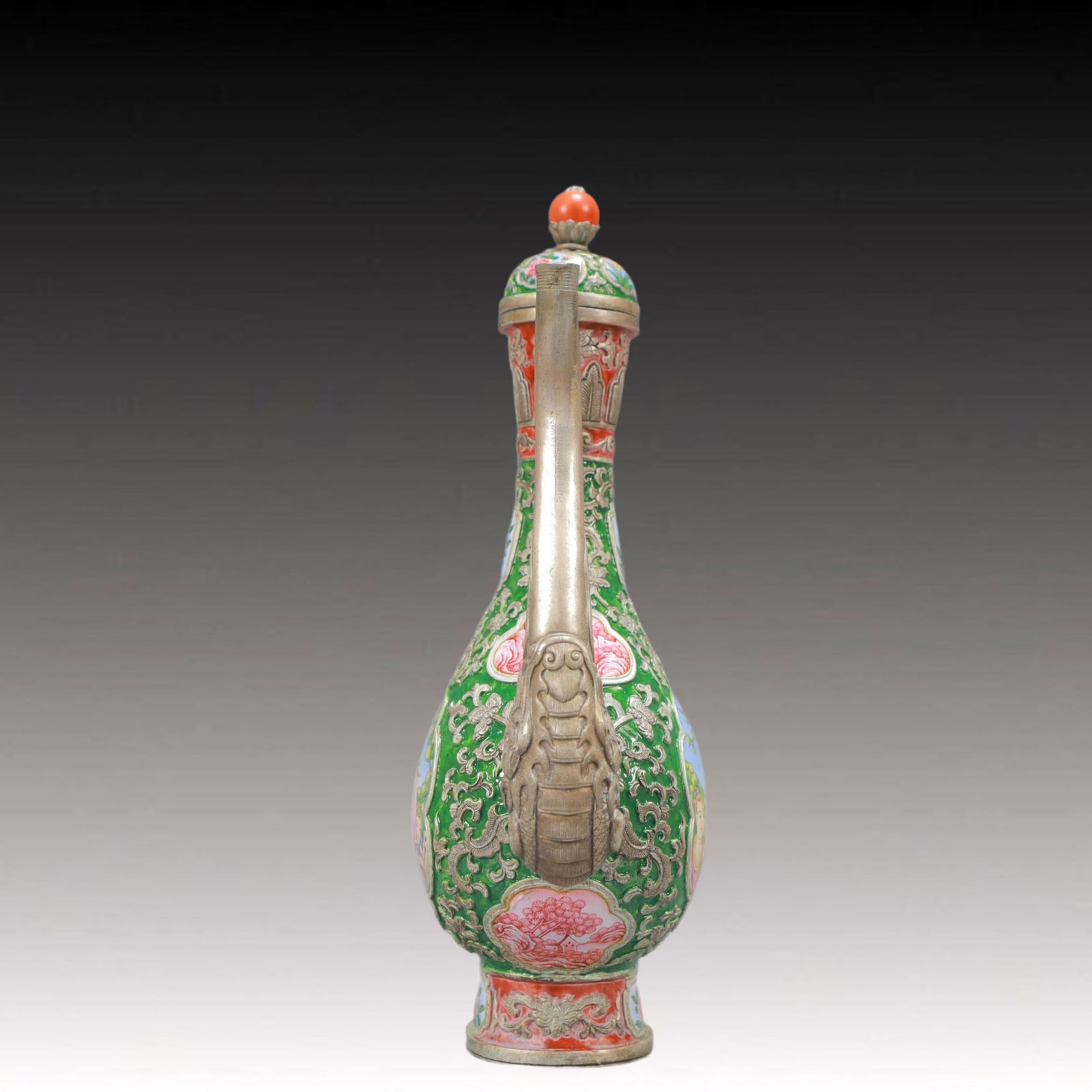 An Exquisite Painted Enamel Figure Pattern Ewer - 5