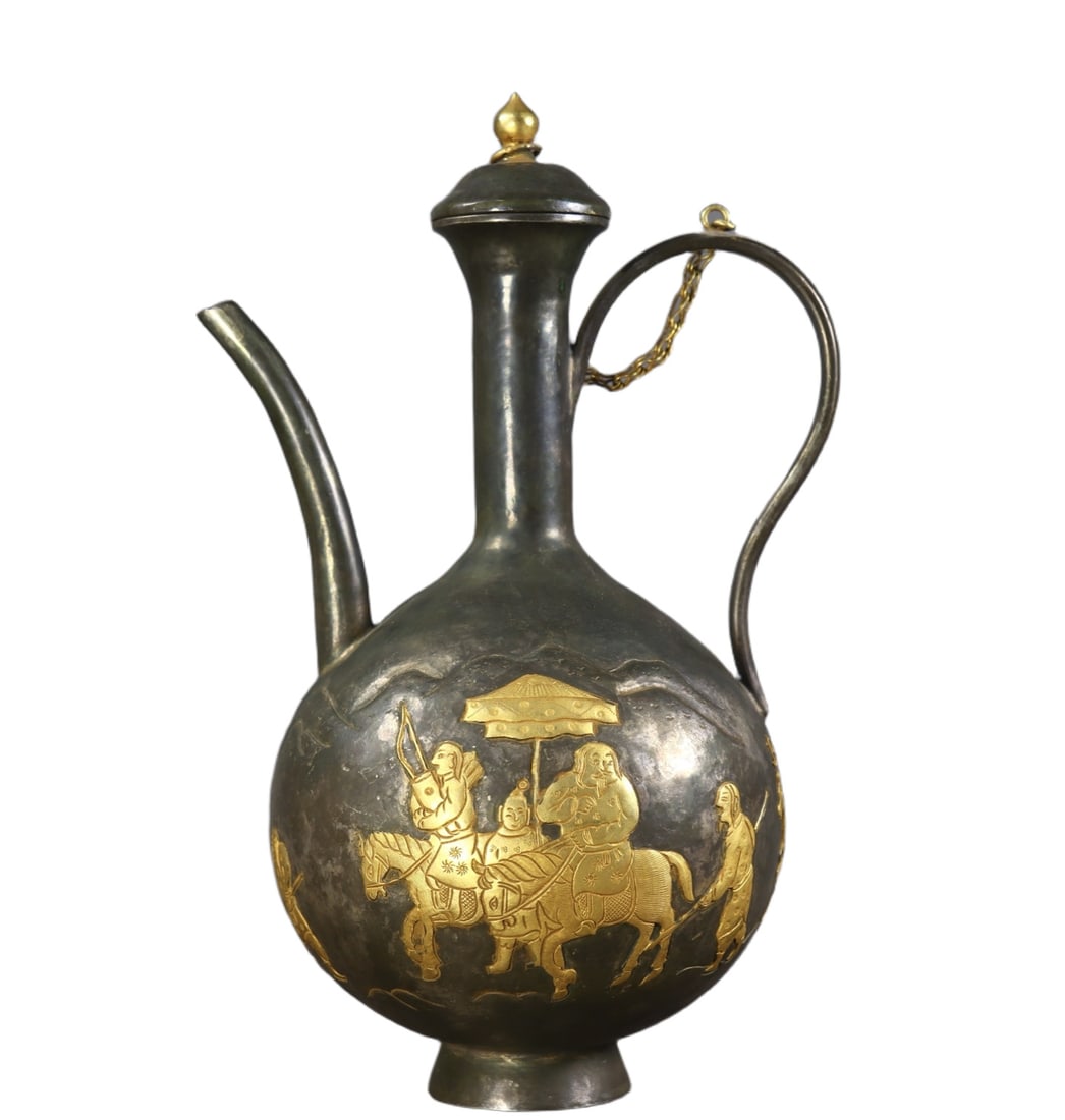 An Exquisite Gilt Bronze Hunting Pattern Ewer (1 of 9)