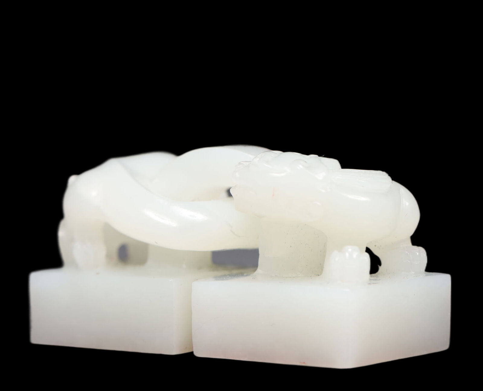 An Exquisite White Jade Dragon Pattern Seal - 3