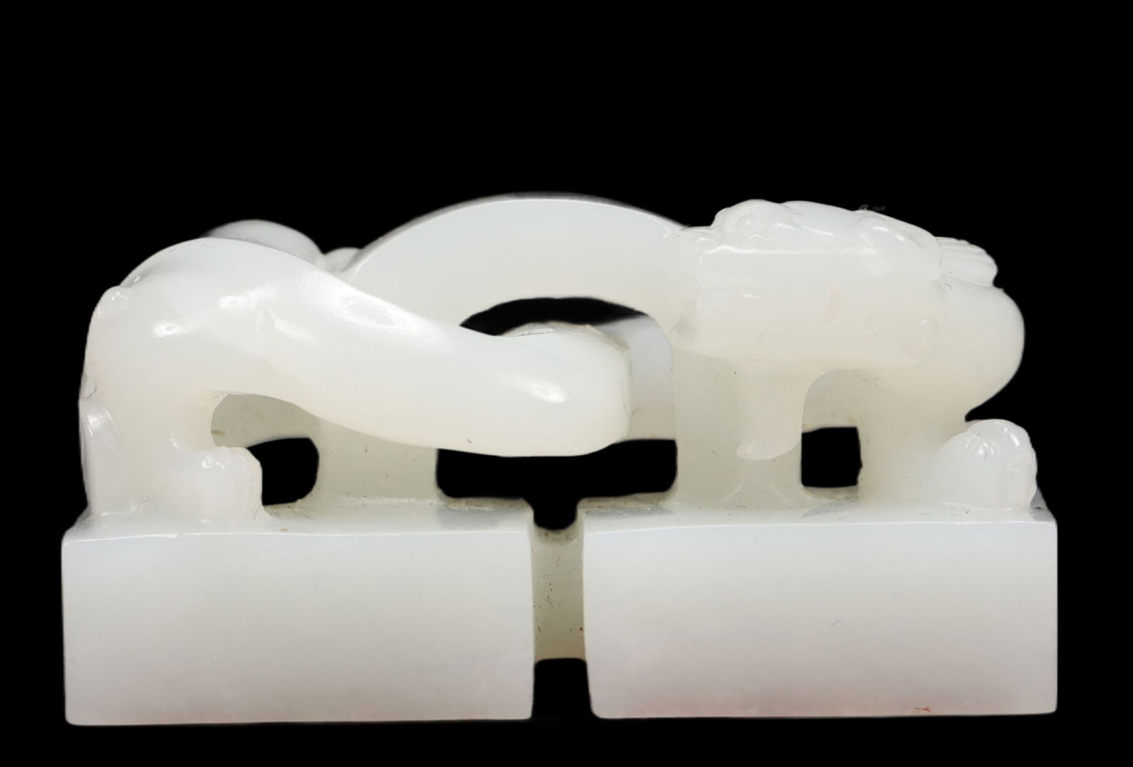 An Exquisite White Jade Dragon Pattern Seal - 4