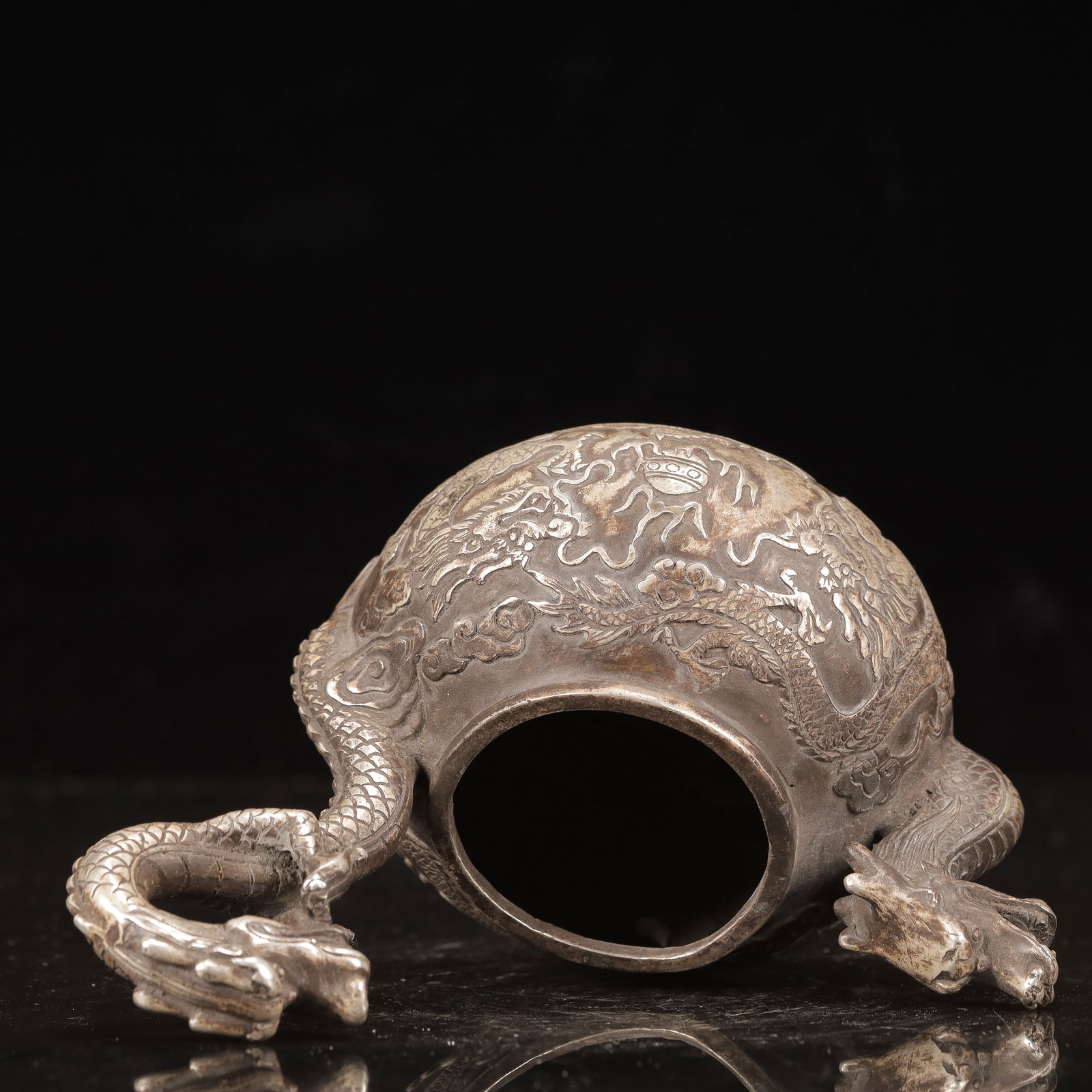 An Exquisite Silver Dragon Pattern Ewer - 10