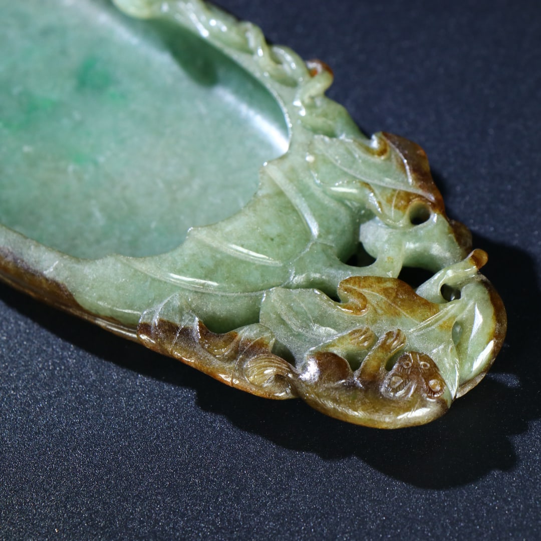 An Exquisite Jadeite Squirrel Pattern Brush Washer - 4