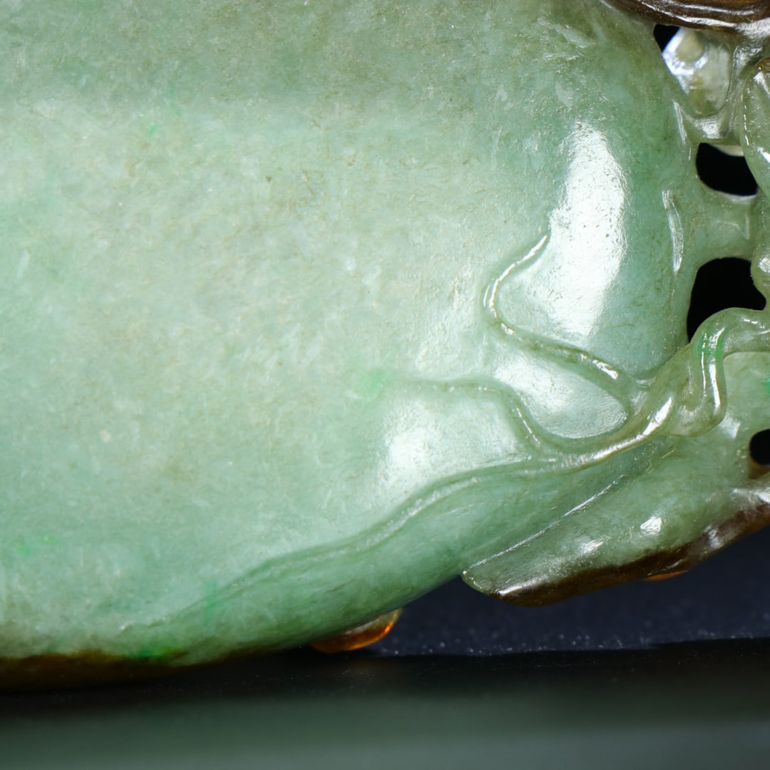 An Exquisite Jadeite Squirrel Pattern Brush Washer - 5