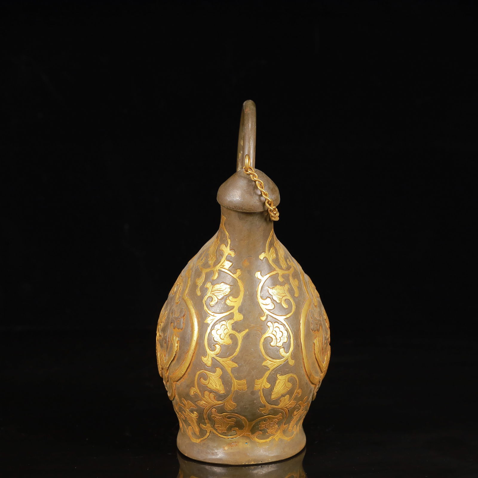 An Exquisite Gilt Silver Dragon Pattern Ewer - 3