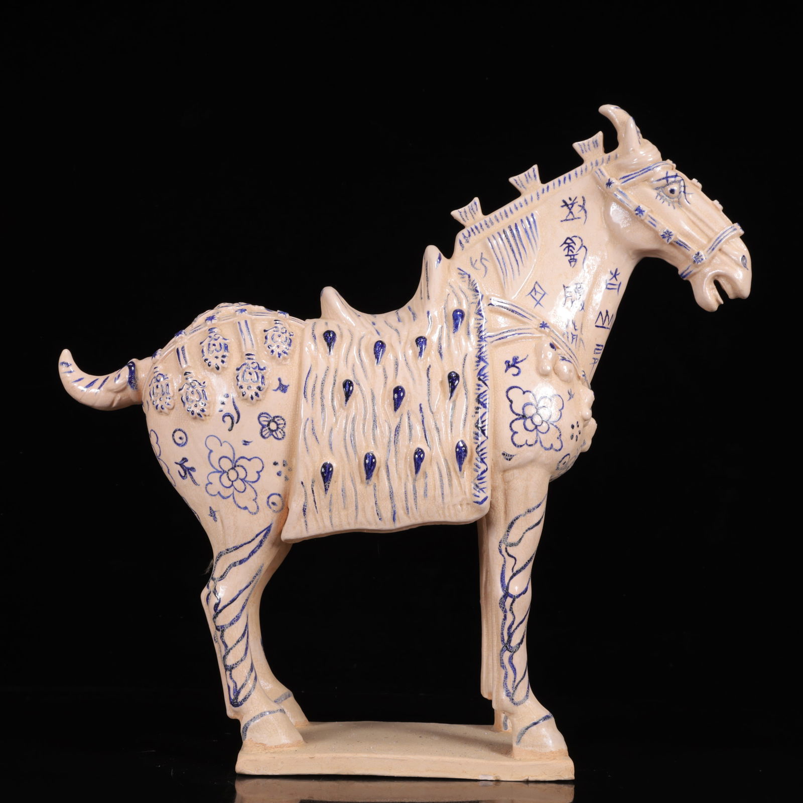 A Rare Tang Tri-Color Glazed Pottery Horse Ornaments (1 of 13)