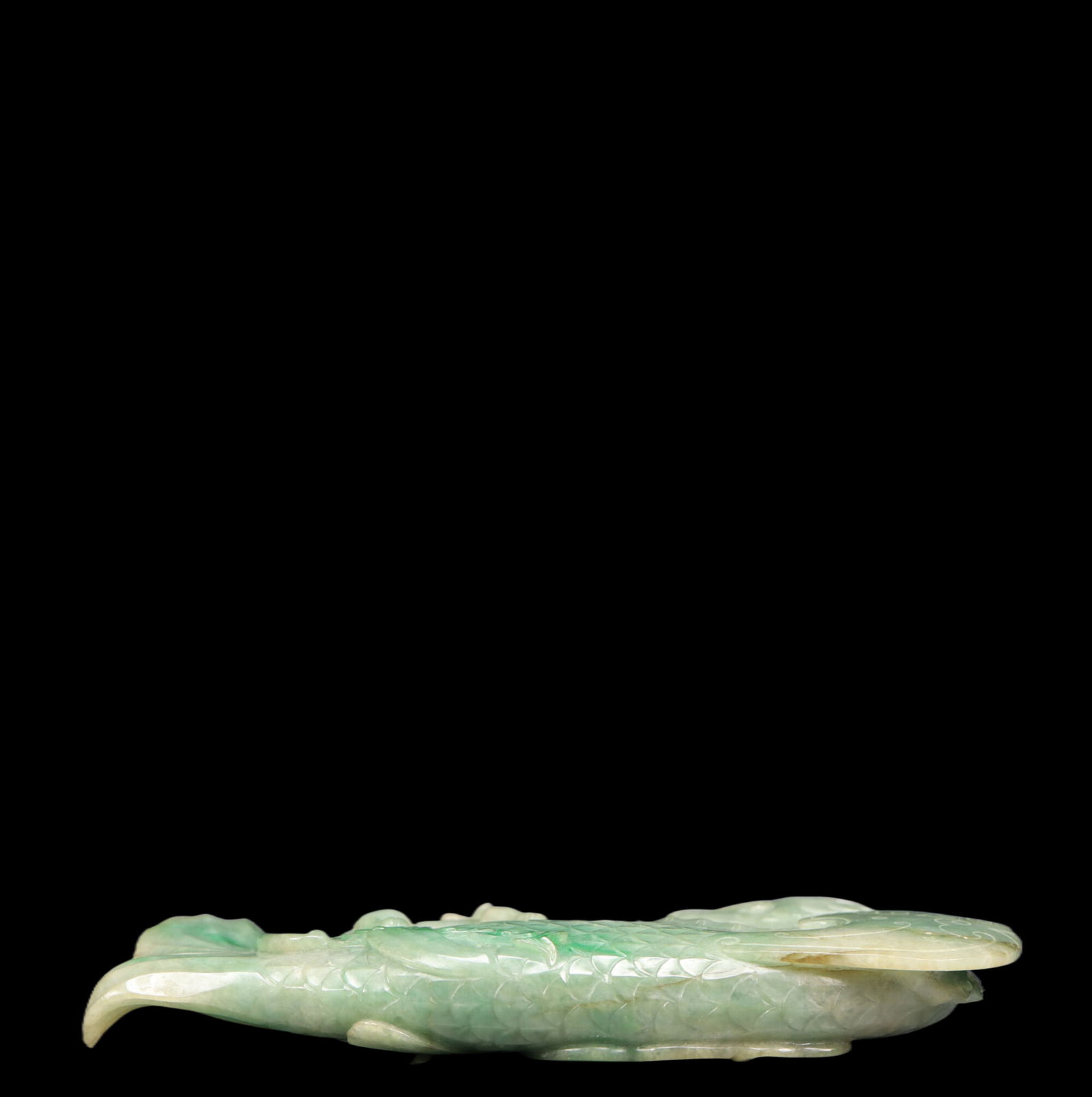 An Exquisite Jadeite Auspicious Cloud Pattern Auspicious Beast Ornament - 8