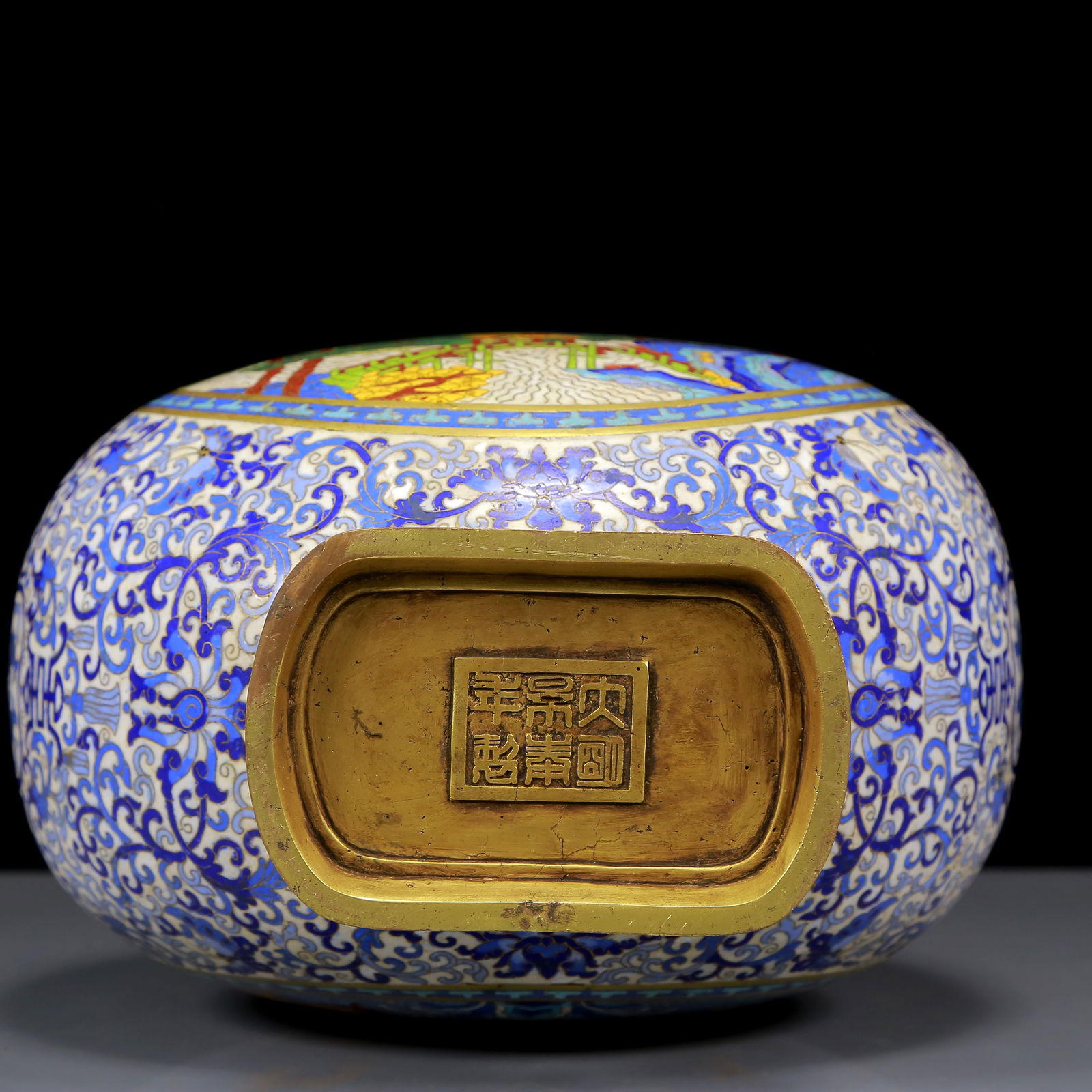 A Rare Cloisonne Dragon Pattern Double-Ears Vase - 9