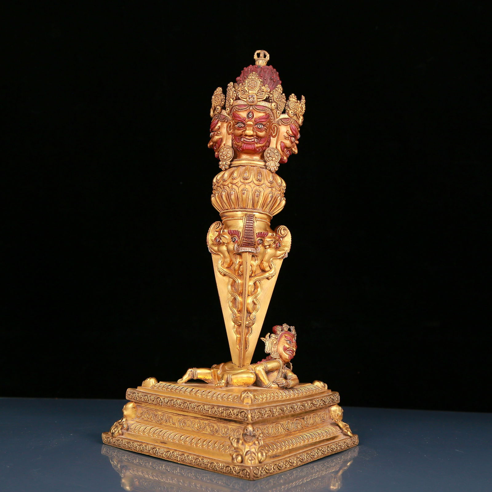 A Magnificent Gilt-Bronze Ritual Scepter, Vajra (1 of 10)