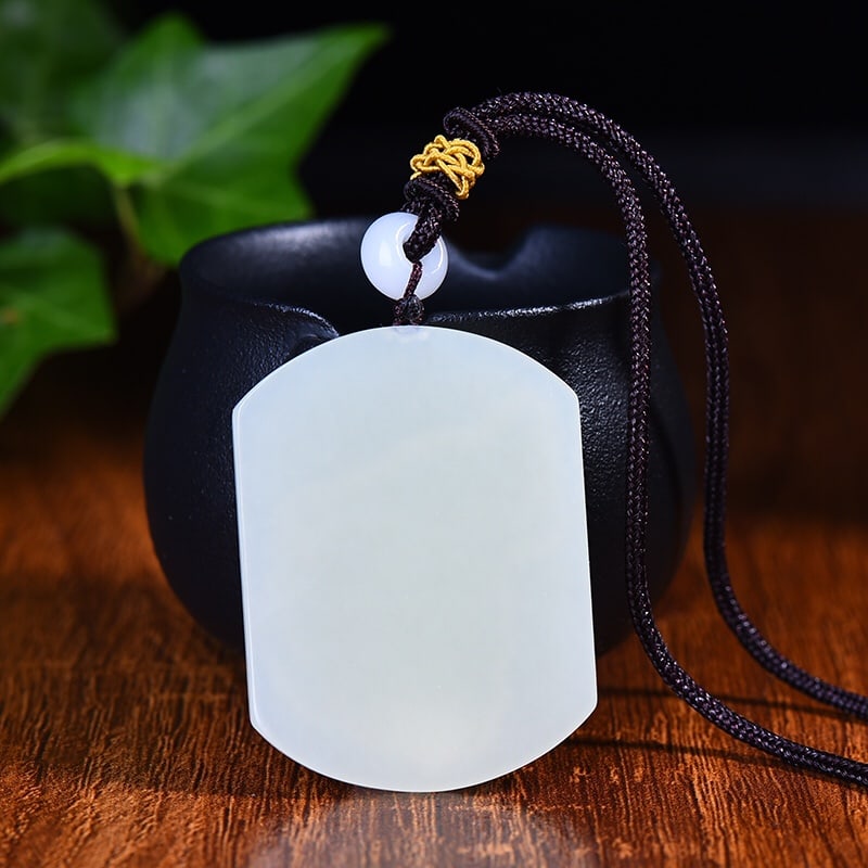 An Exquisite White Jade Wolf-head Pattern Pendant - 5