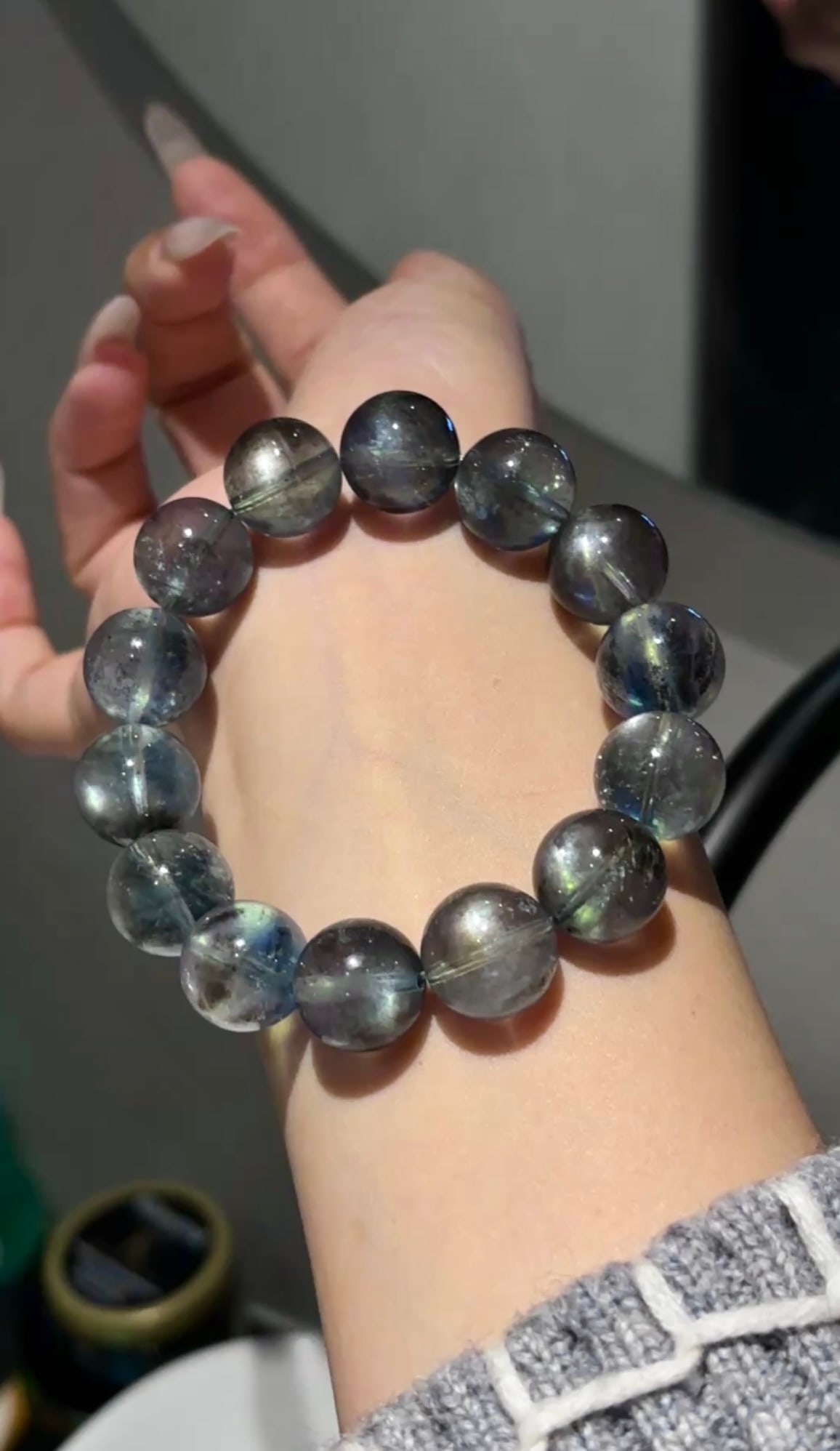 An Exquisite Aquamarine Bracelets: An Exquisite Aquamarine Bracelets,Size:15mm,Weight:68.2g 海蓝宝手串