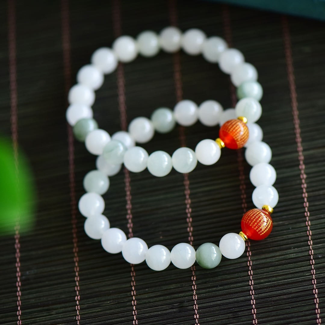 An Exquisite White Jade Bracelets - 2