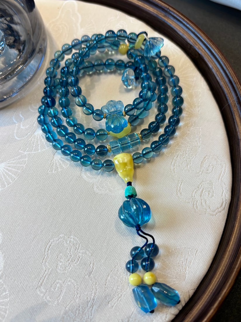 An Exquisite Aquamarine Bracelets: An Exquisite Aquamarine Bracelets,Size:6.2mm,Weight:48g 海蓝宝手串