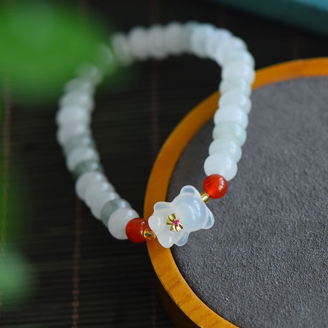 An Exquisite White Jade Bracelets - 4