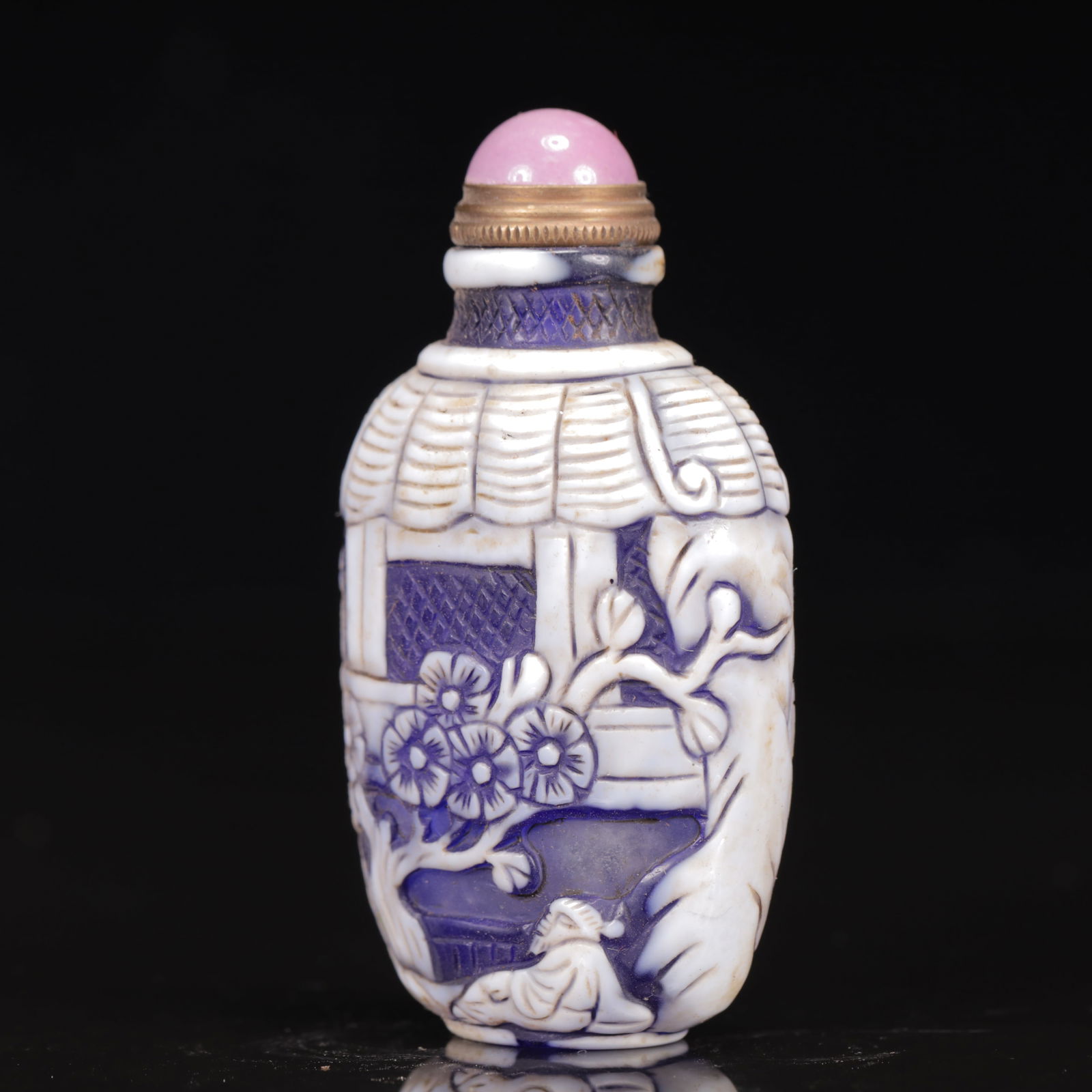 An Exquisite Glass Figure Pattern Snuff Bottle - 2