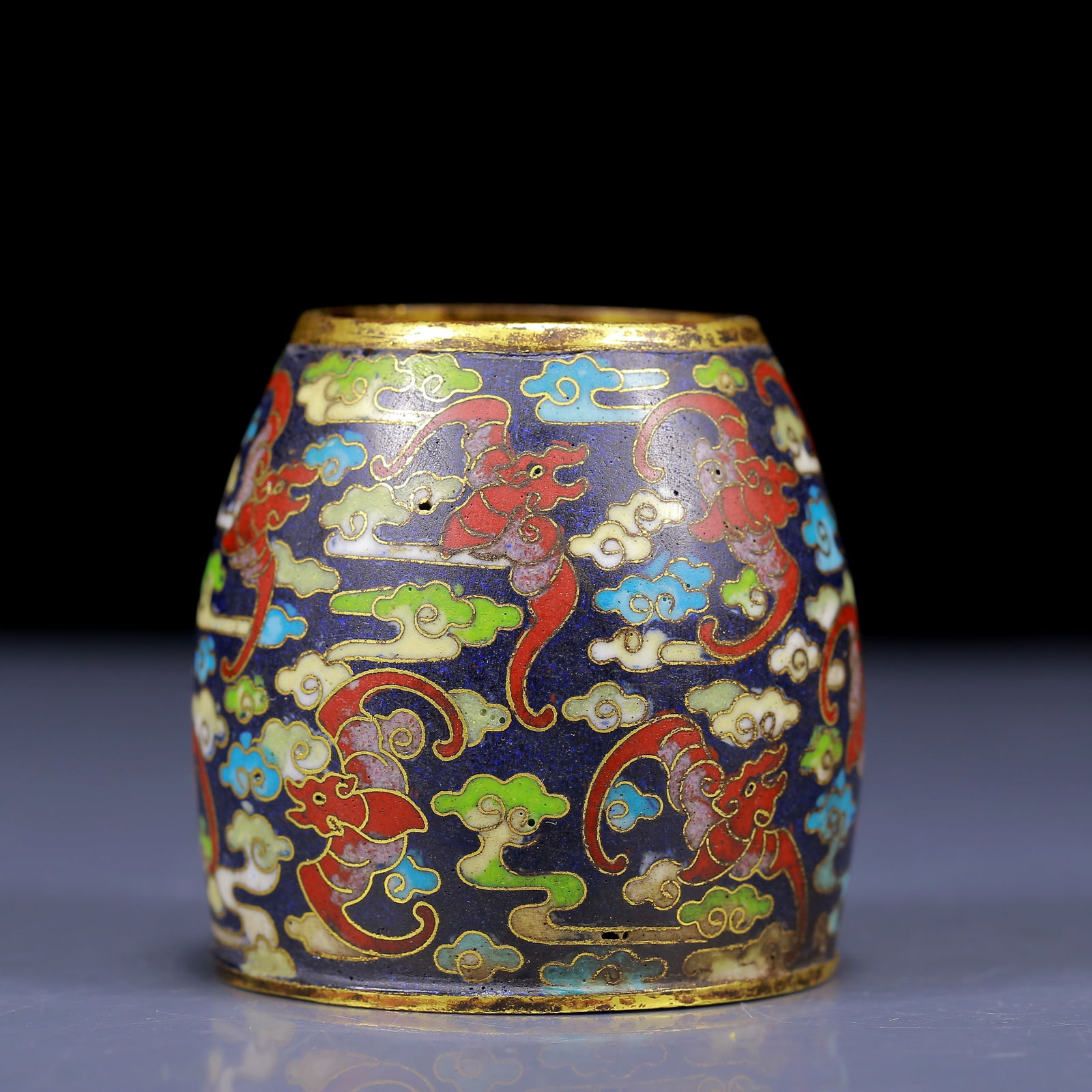 An Exquisite Cloisonne Auspicious Cloud and Bats Pattern Cup - 2