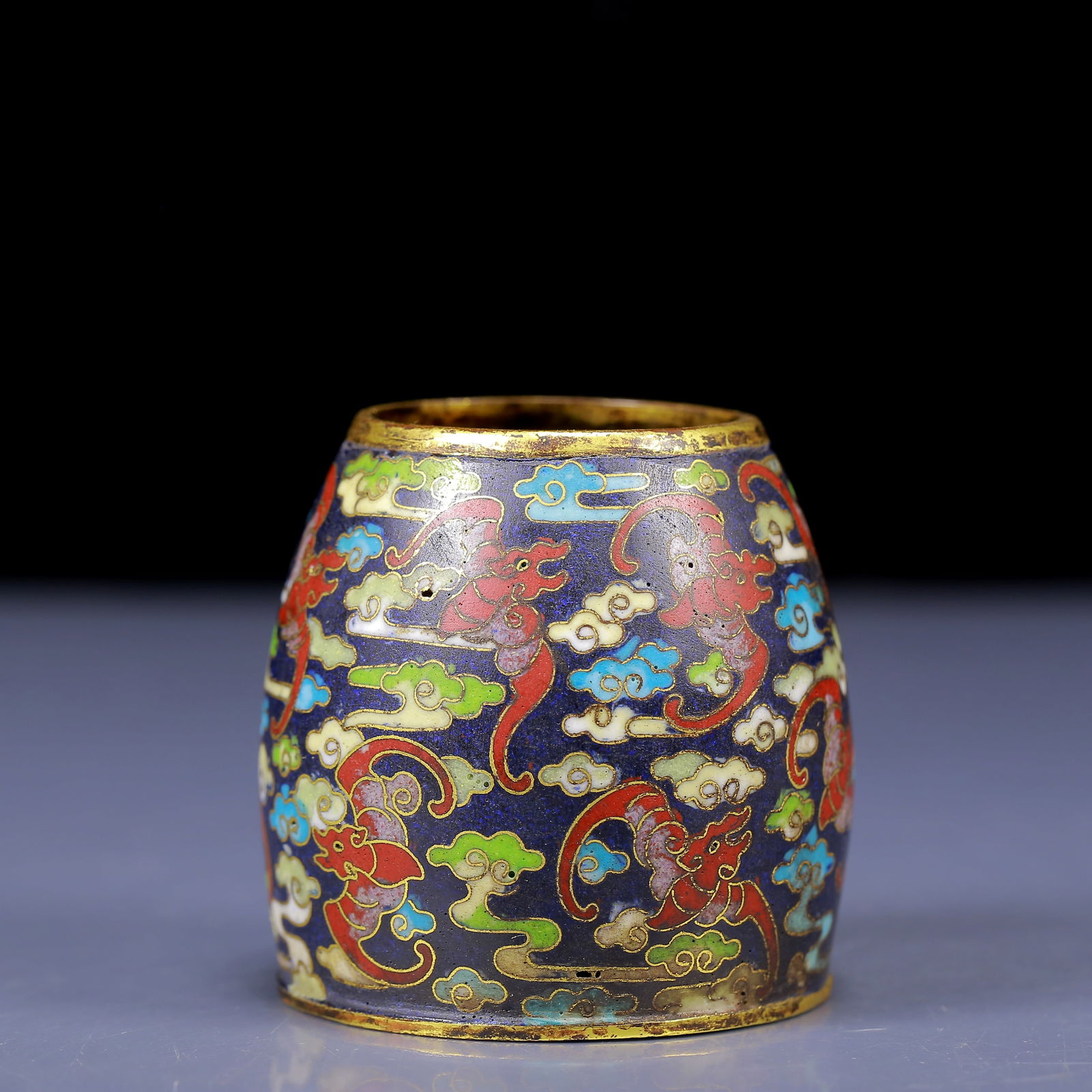 An Exquisite Cloisonne Auspicious Cloud and Bats Pattern Cup - 3