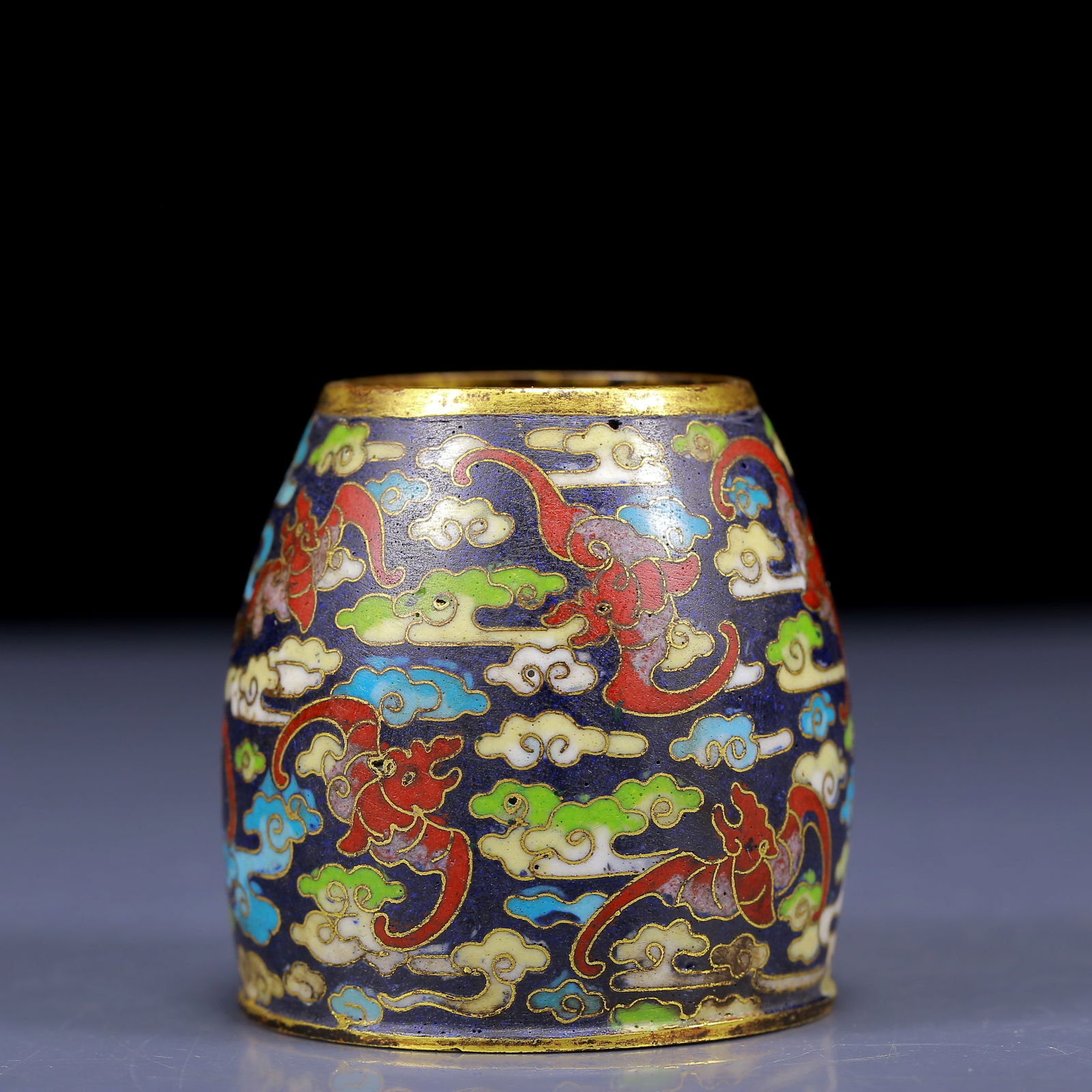 An Exquisite Cloisonne Auspicious Cloud and Bats Pattern Cup - 5
