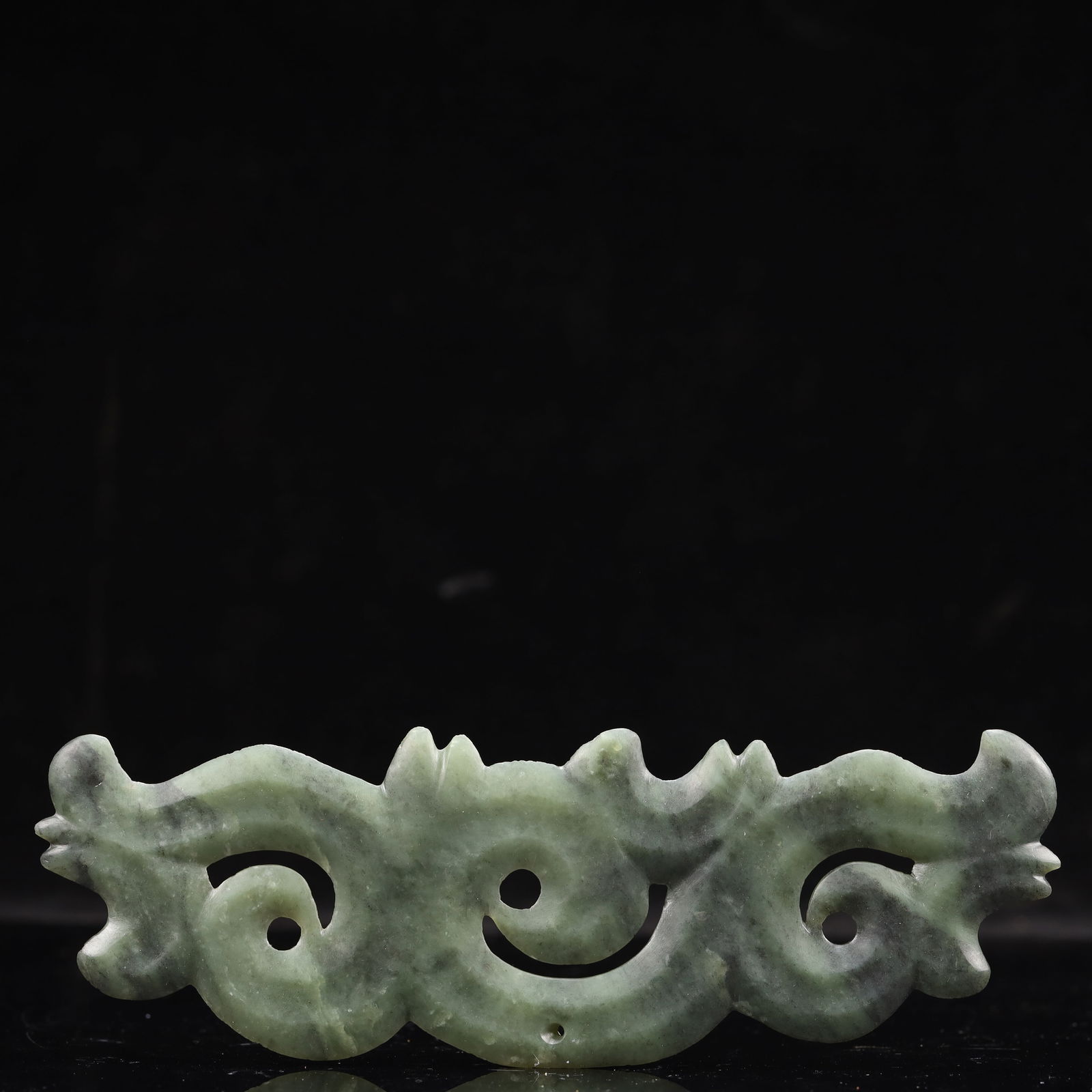 An Archaic Hongshan Culture Greenish Jade Pendant (1 of 7)
