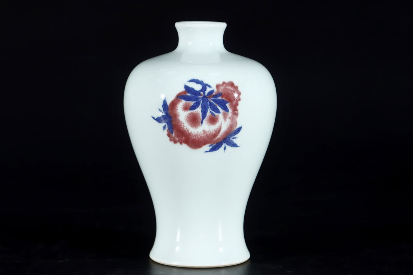 An Exquisite Blue and White Underglaze-Red Flower and Fruit Pattern Vase (1 of 9)