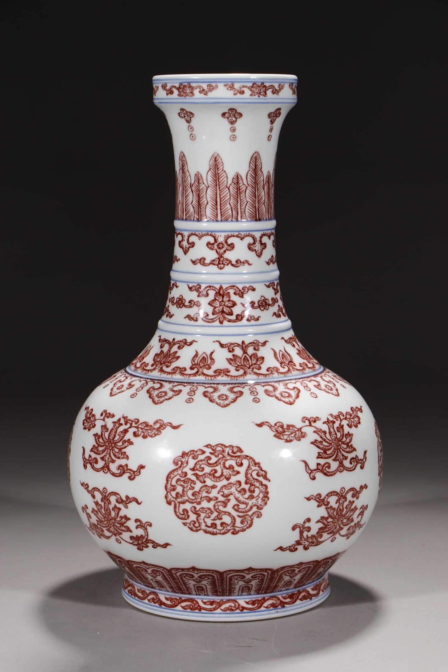 An Exquisite Underglaze-Red Chi-Dragon Pattern Vase (1 of 9)