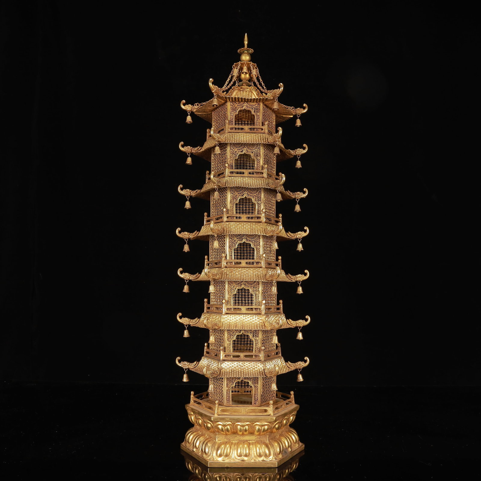 A Huge Cloisonne Gilt Tower (1 of 12)