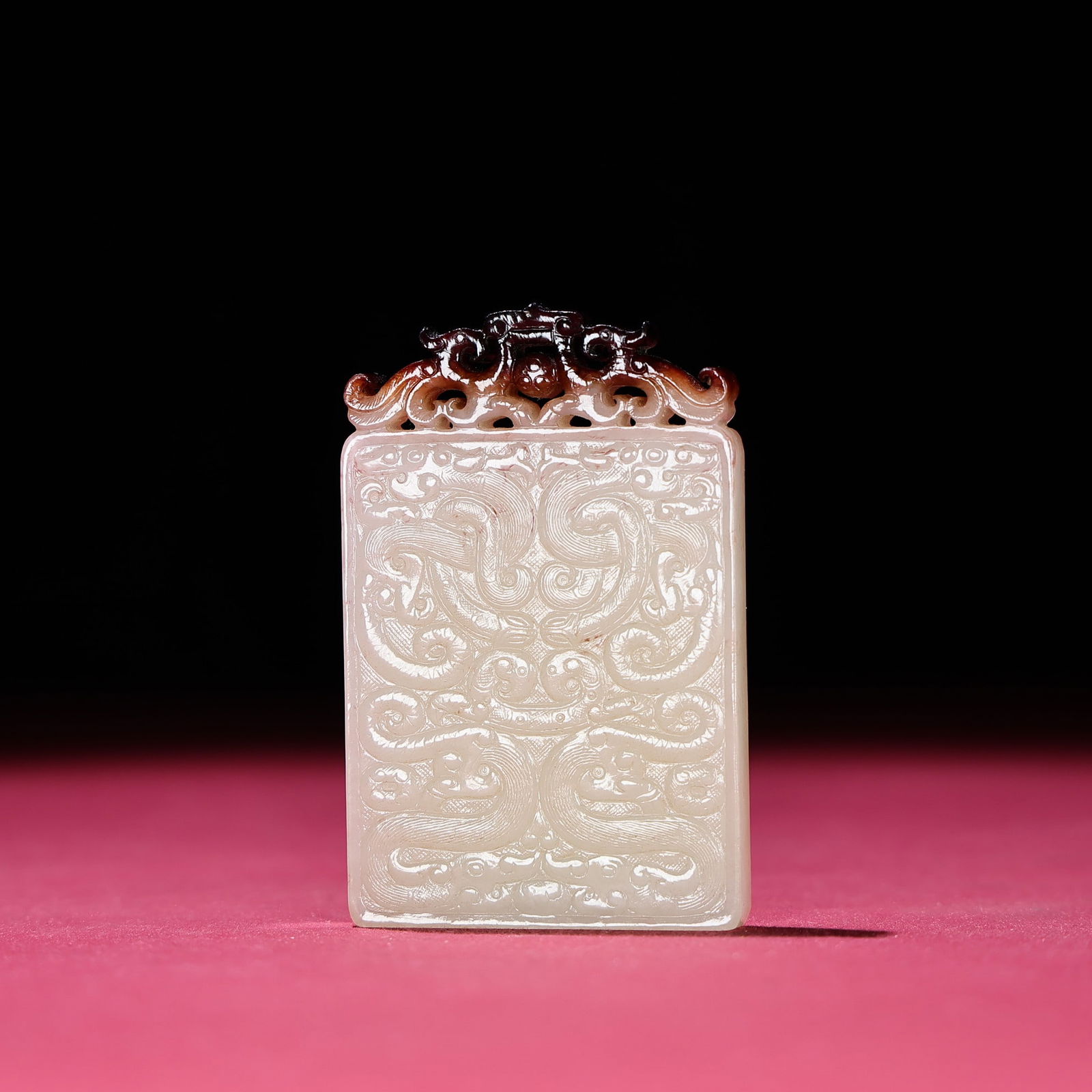 An Exquisite White Jade Dragon Pattern Pendant - 6