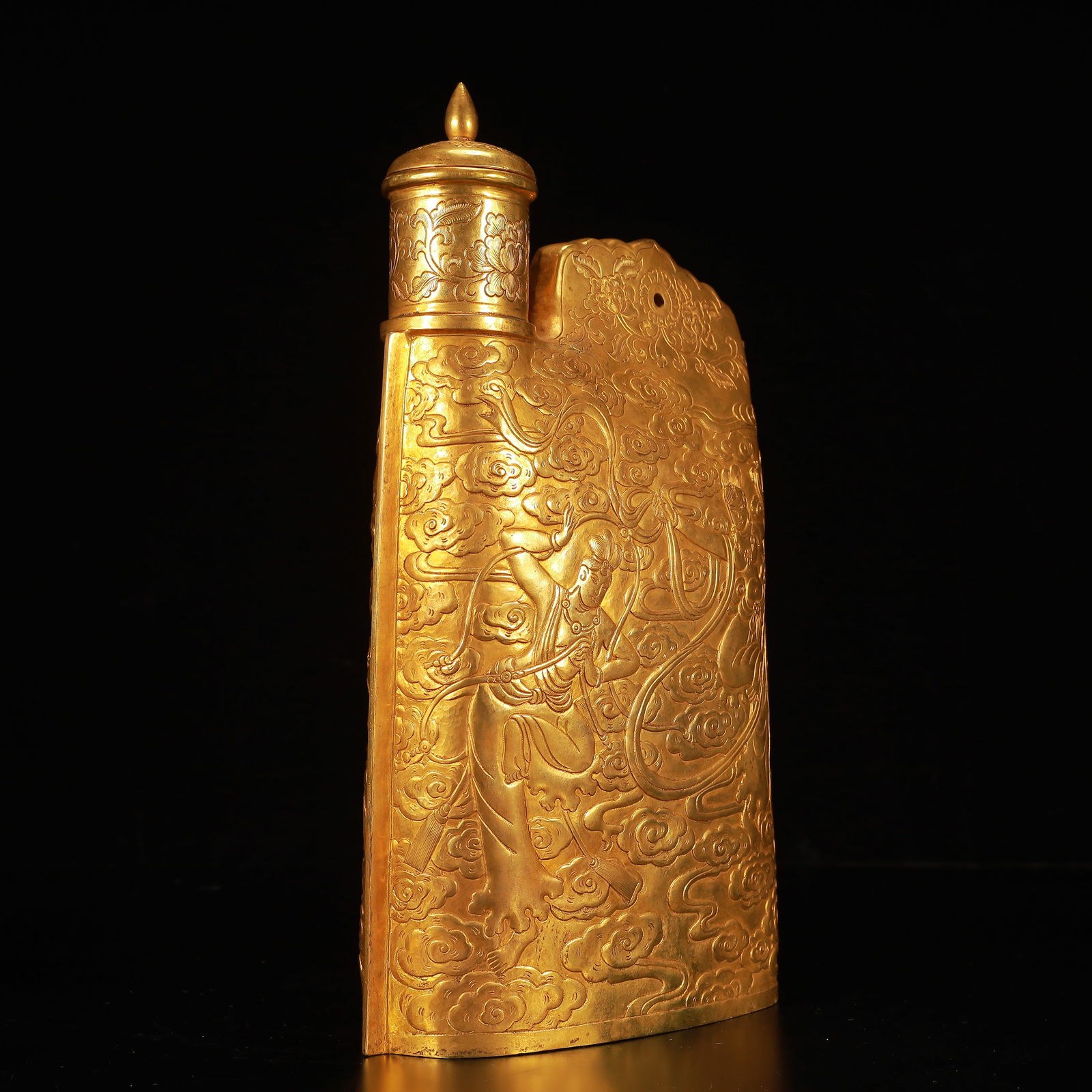 A Rare Gilt Bronze Figure Pattern Bottle - 4