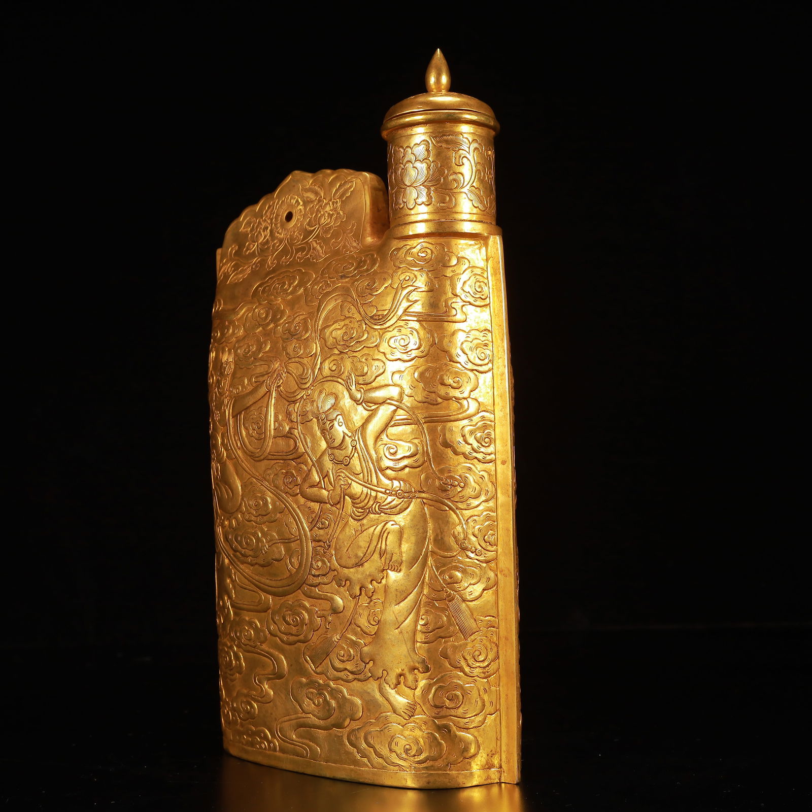 A Rare Gilt Bronze Figure Pattern Bottle - 5