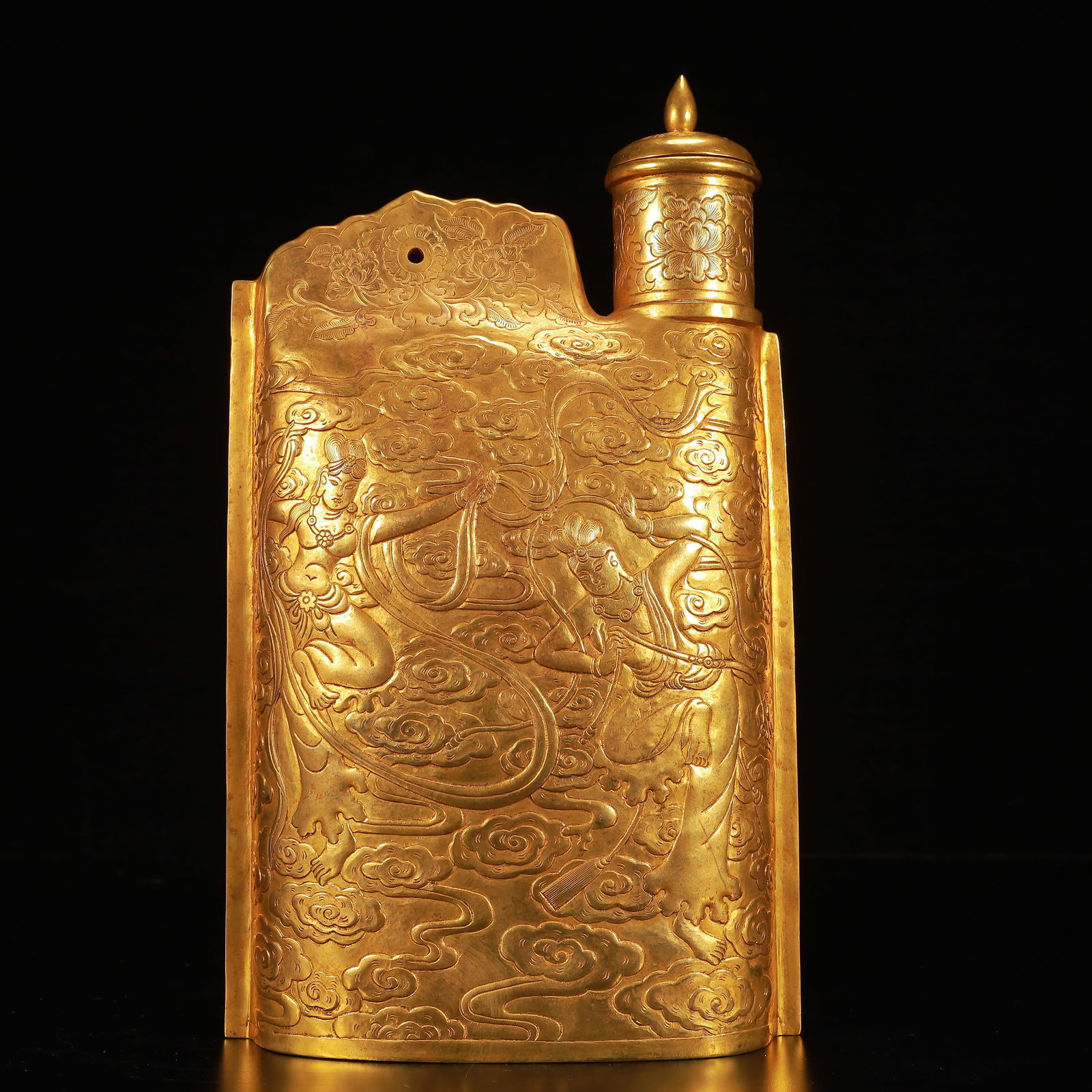 A Rare Gilt Bronze Figure Pattern Bottle - 6