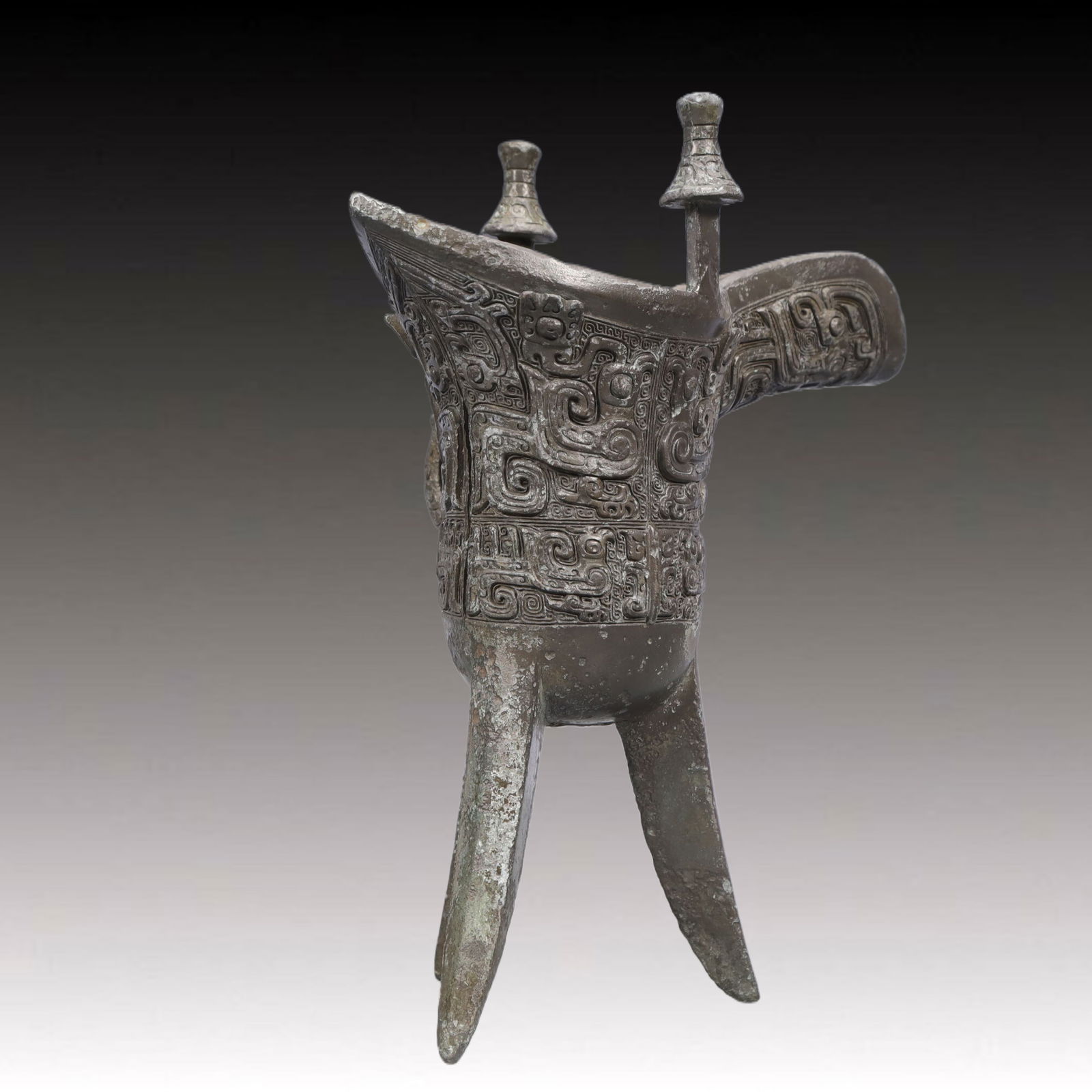 A Precious Bronze Auspicious Bird Pattern Tripod Goblet - 4