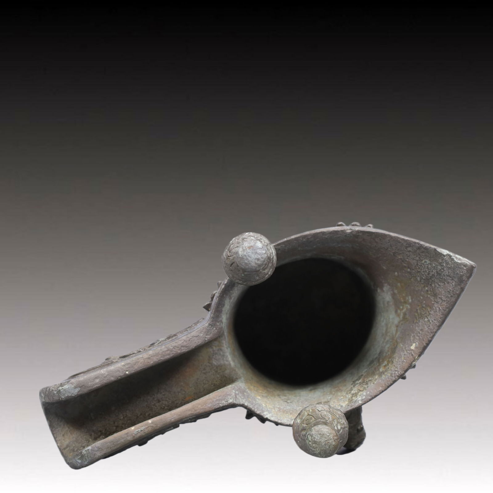 A Precious Bronze Auspicious Bird Pattern Tripod Goblet - 7