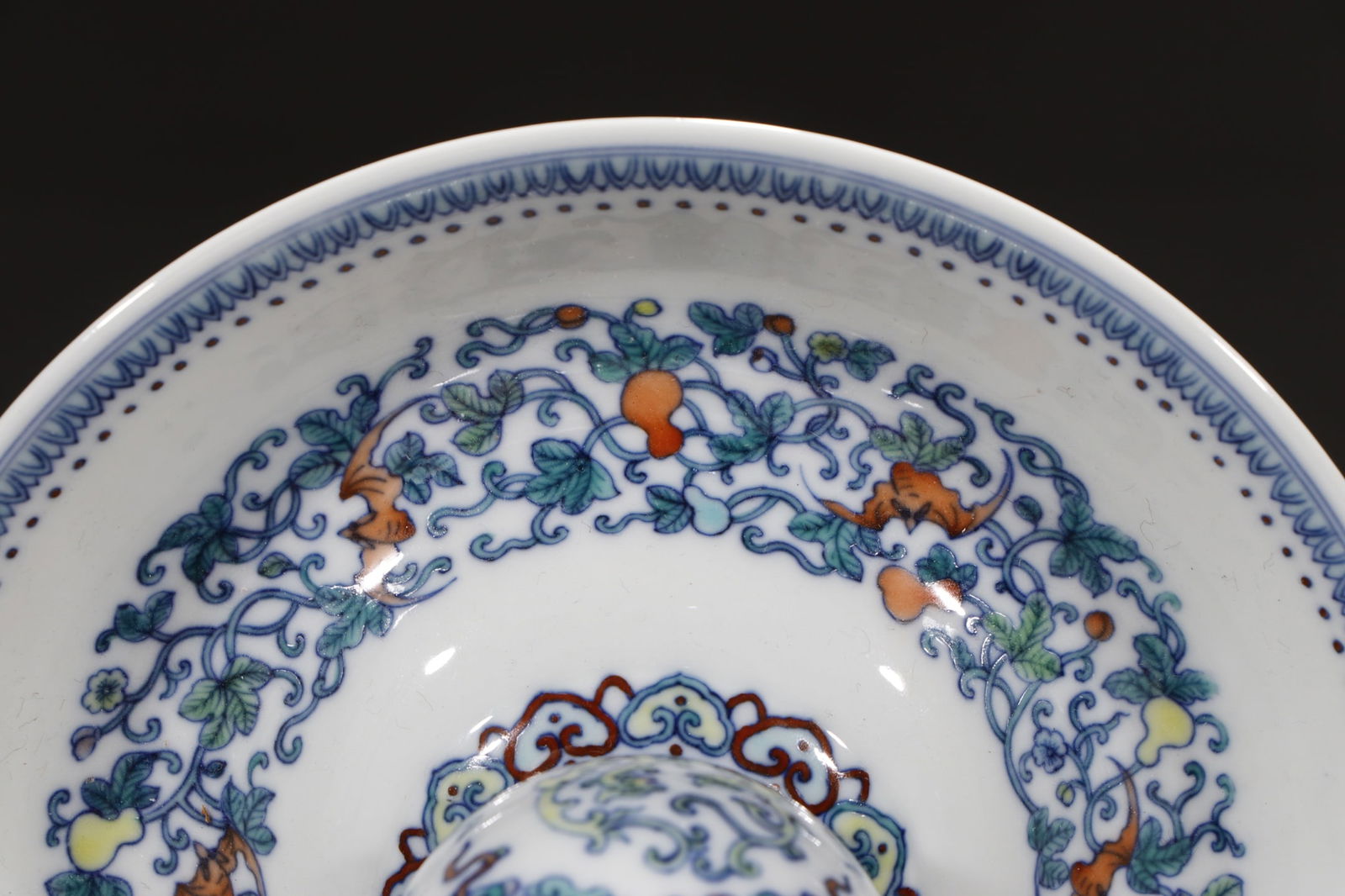 An Exquisite Doucai Bats Pattern Gourd Pattern Censer - 4