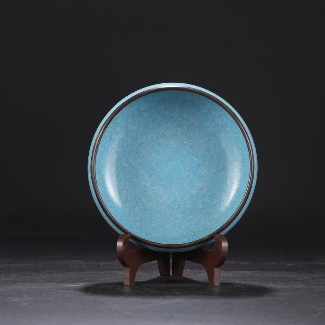 An Exquisite Ru yao Sky Blue Glazed Cover with Silver Brush Washer,with an Imperial Poem by Emperor (1 of 9)