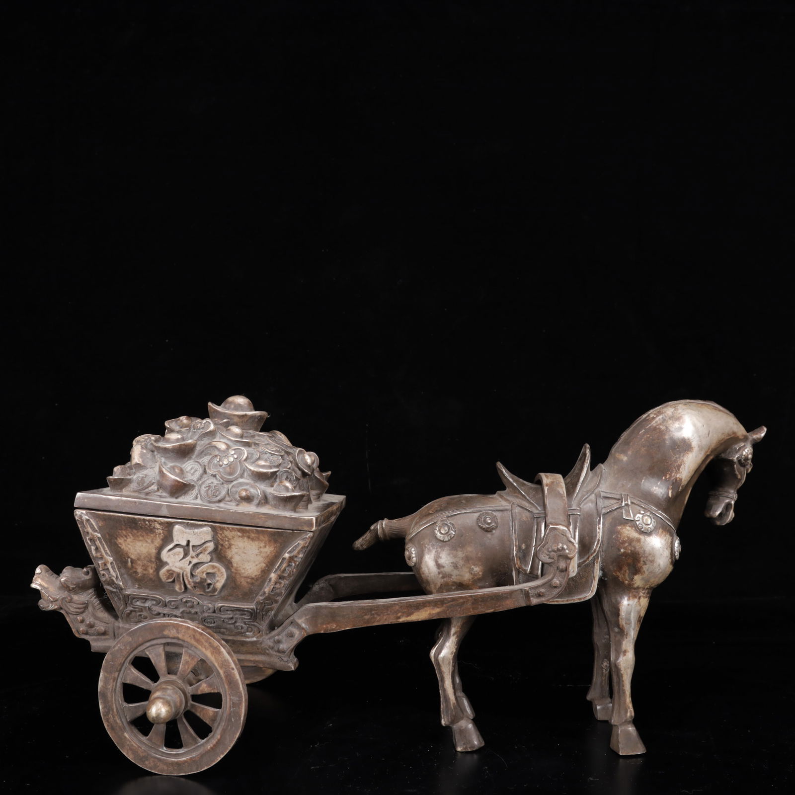 A Huge Silver Dragon Pattern Carriage - 7