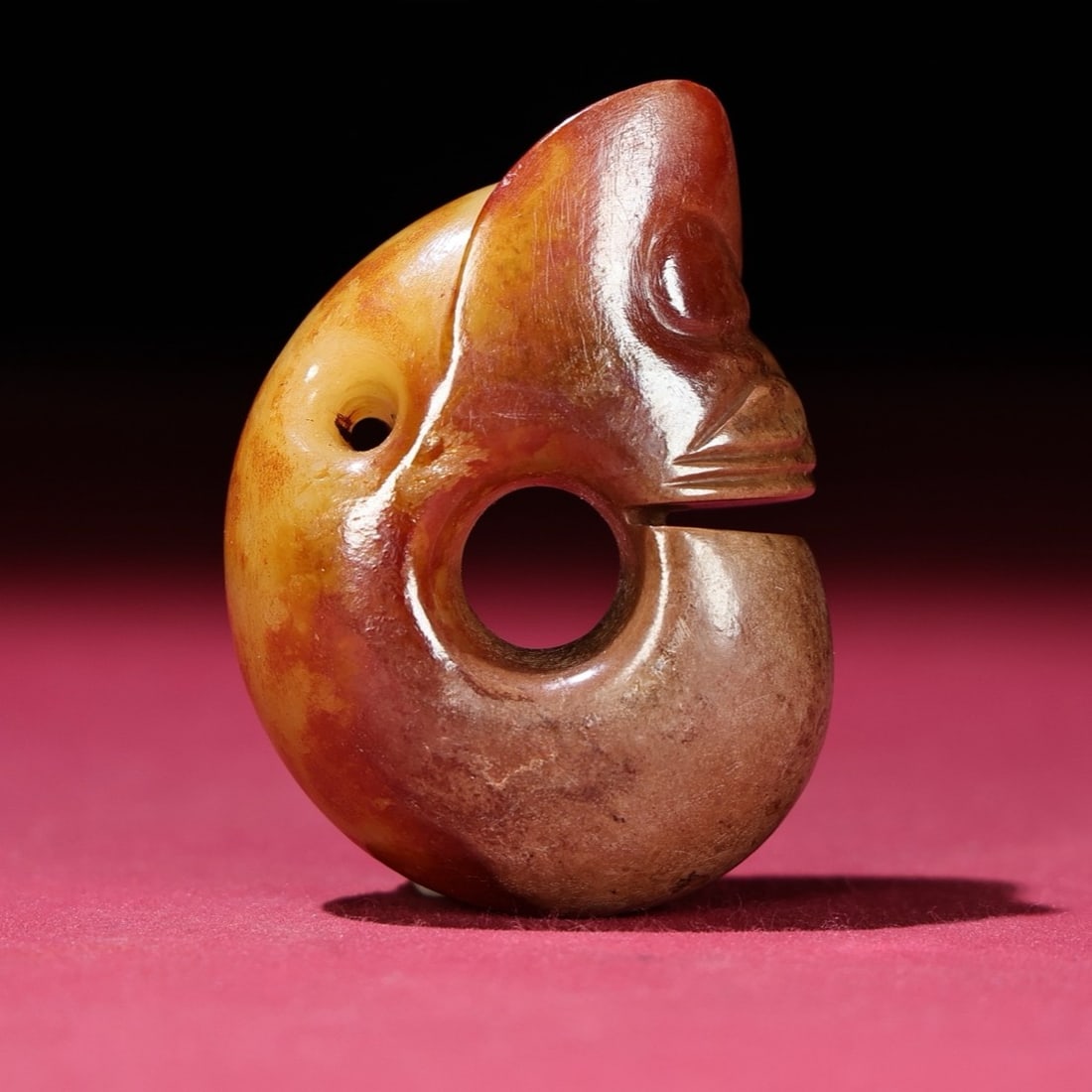 An Exquisite White Jade Beast-Face Pattern Pendant: An Exquisite White Jade Beast-Face Pattern Pendant,Qing Dynasty,China,Size:2.2inx0.8inx1.5in,Weight:71g 白玉兽面纹挂件,中国清代