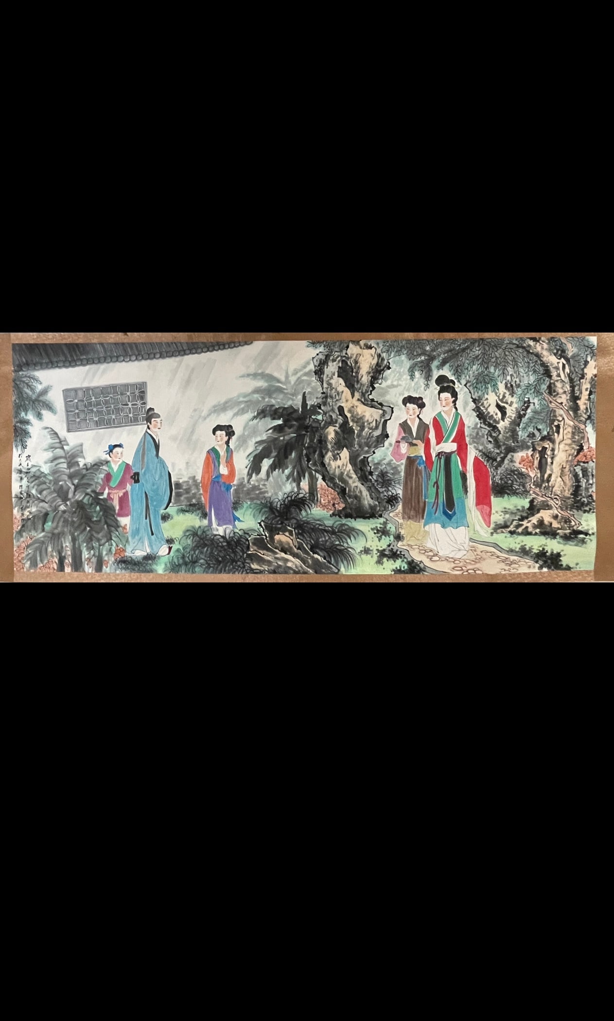 A Chinese Ink Painting of Figure and Story on Paper (1 of 9)