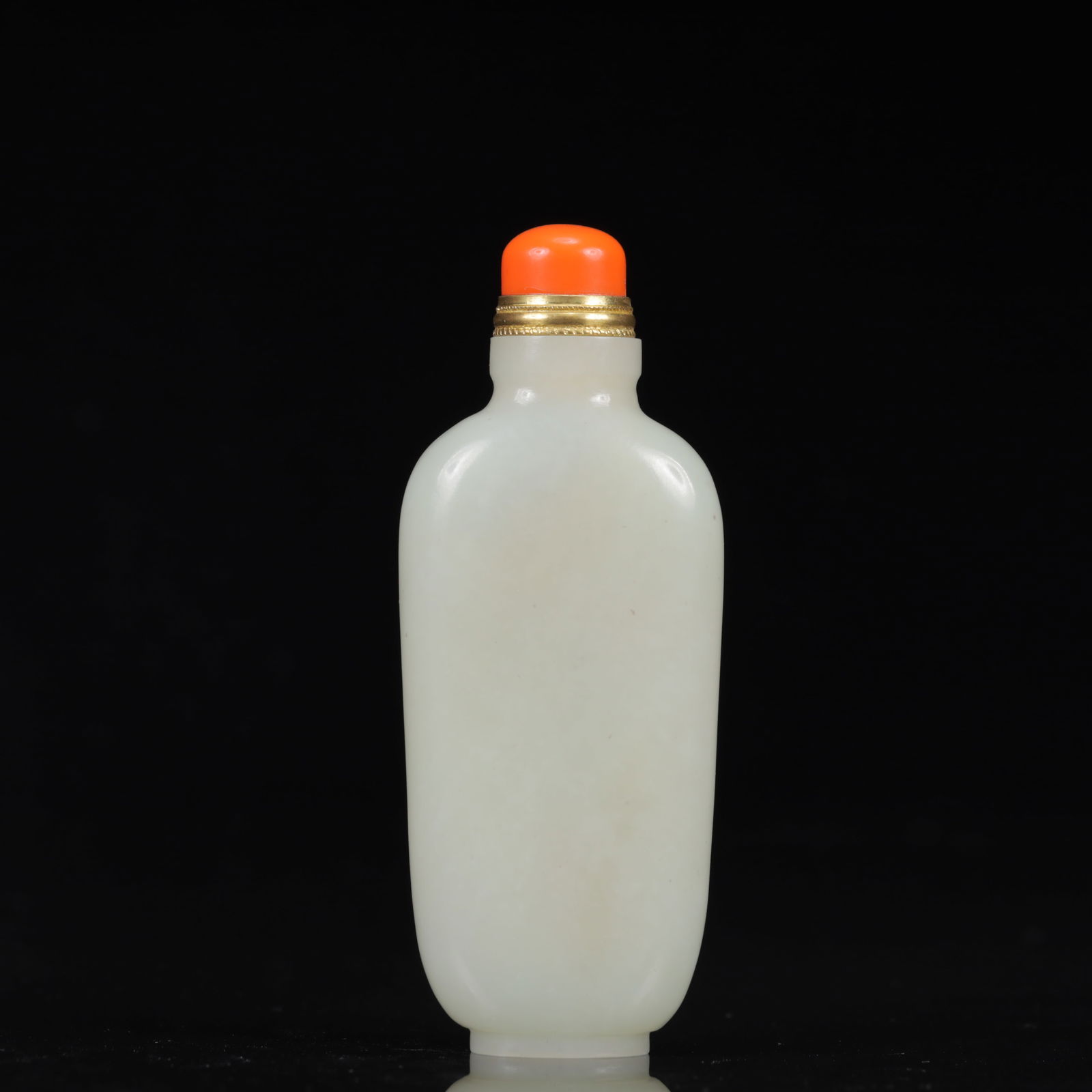 An Exquisite White Jade Figure Pattern Snuff Bottle - 5