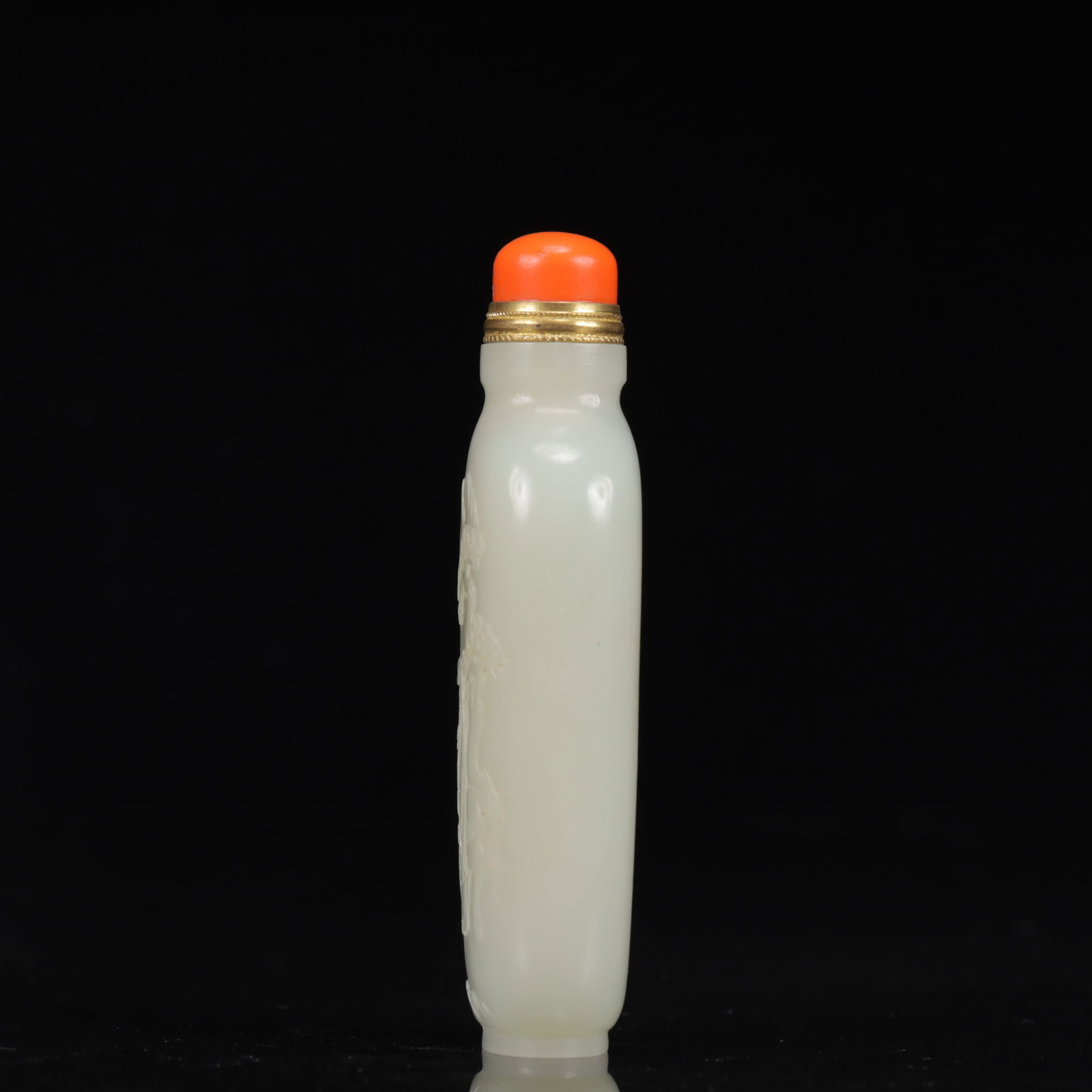 An Exquisite White Jade Figure Pattern Snuff Bottle - 6