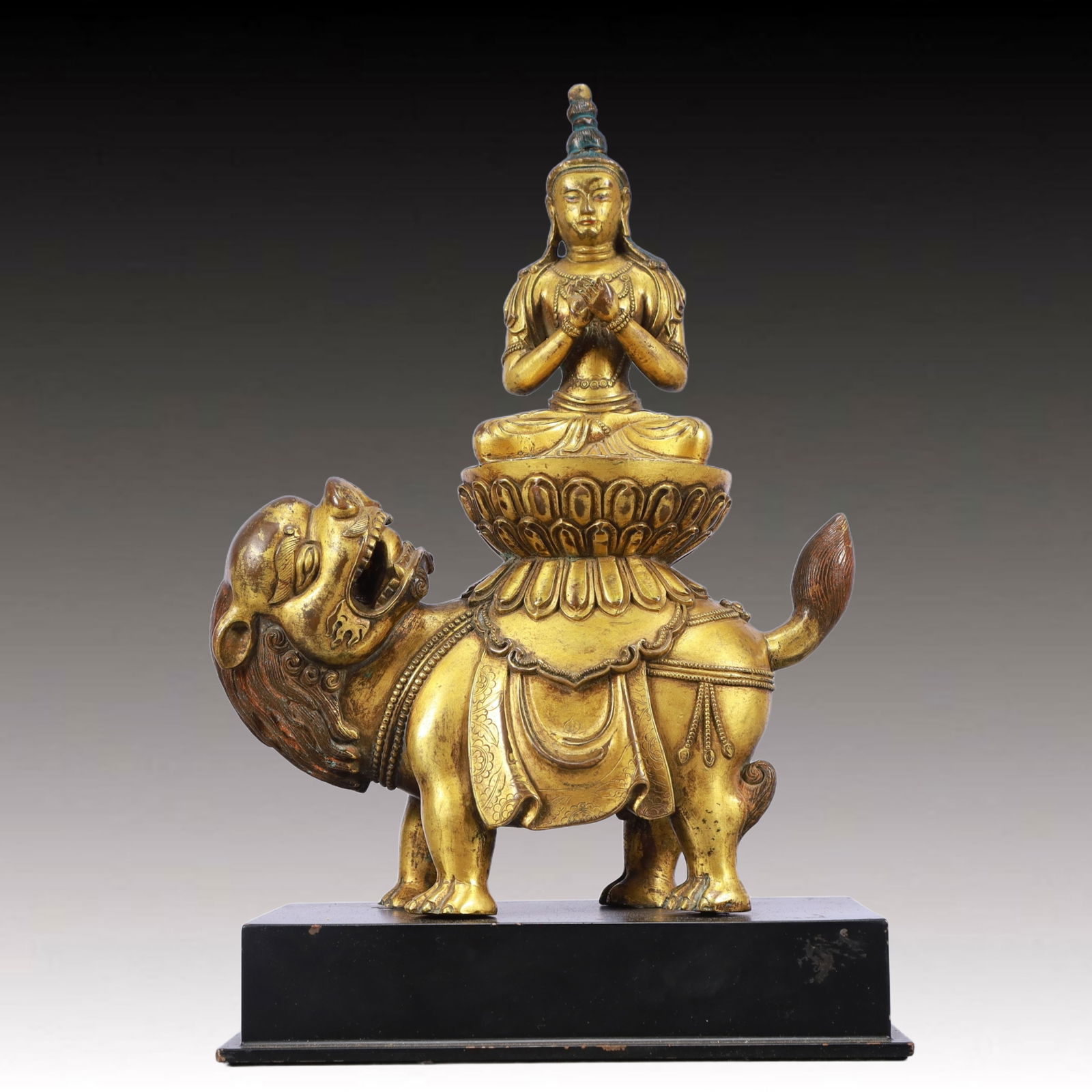 A Solemn Gilt Bronze Statue of Bodhisattva (1 of 9)
