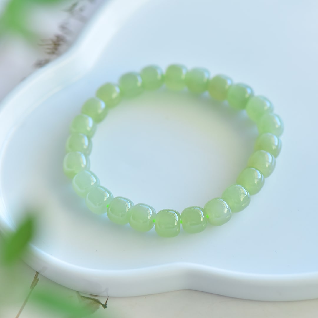 An Exquisite Greenish Jade Bracelets (1 of 1)