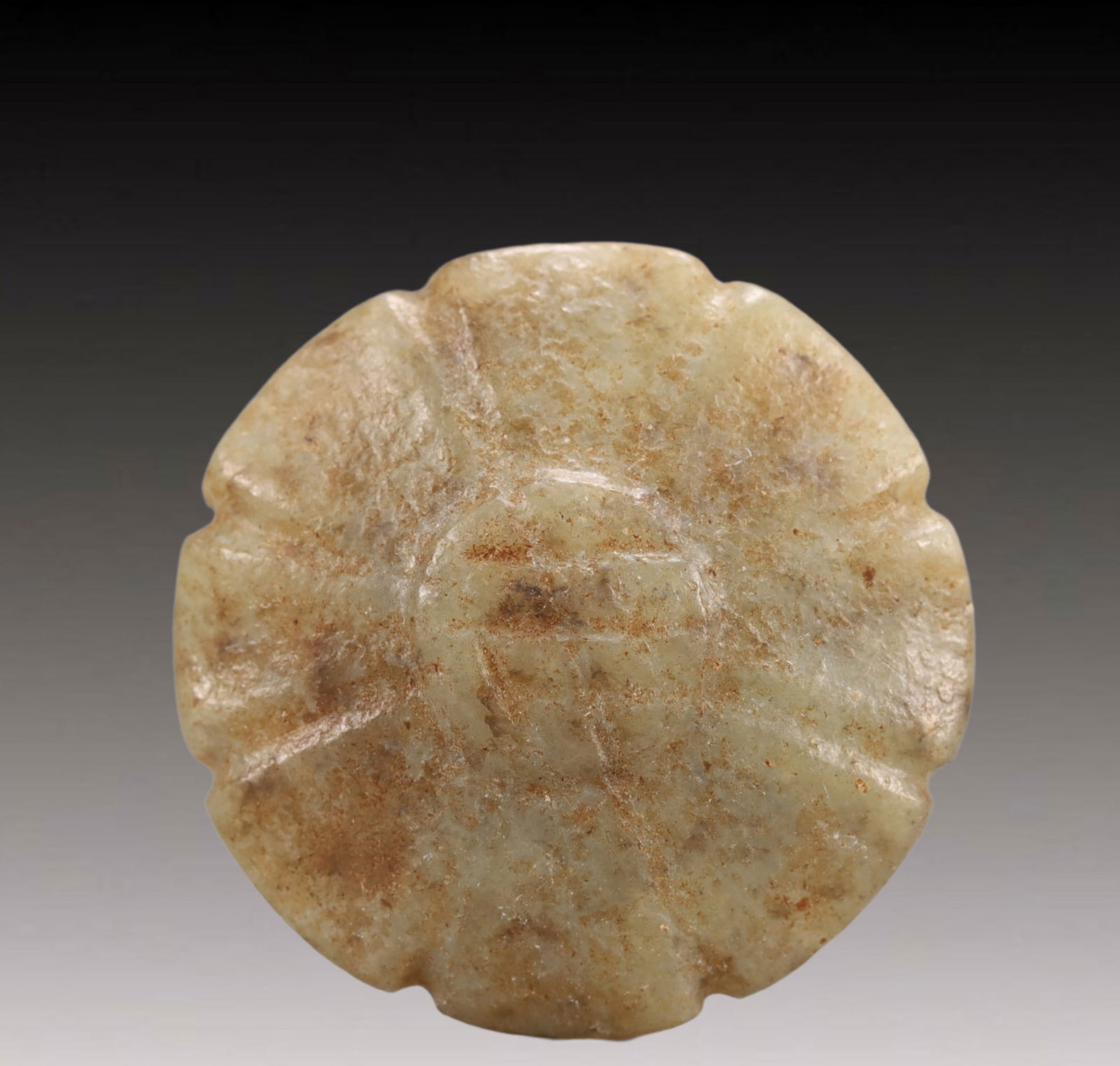 An Archaic Hongshan Culture Yellow Jade Turtle shell Pendant (1 of 5)