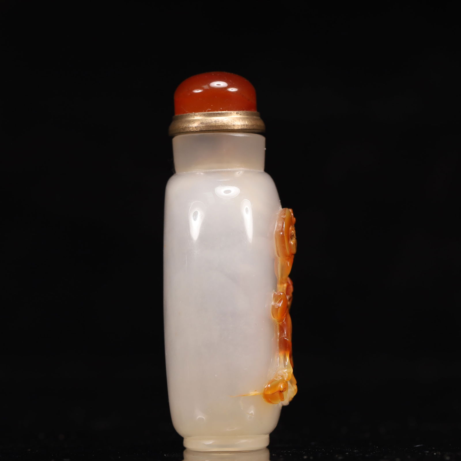 An Exquisite Agate Auspicious Beast Pattern Snuff Bottle - 4