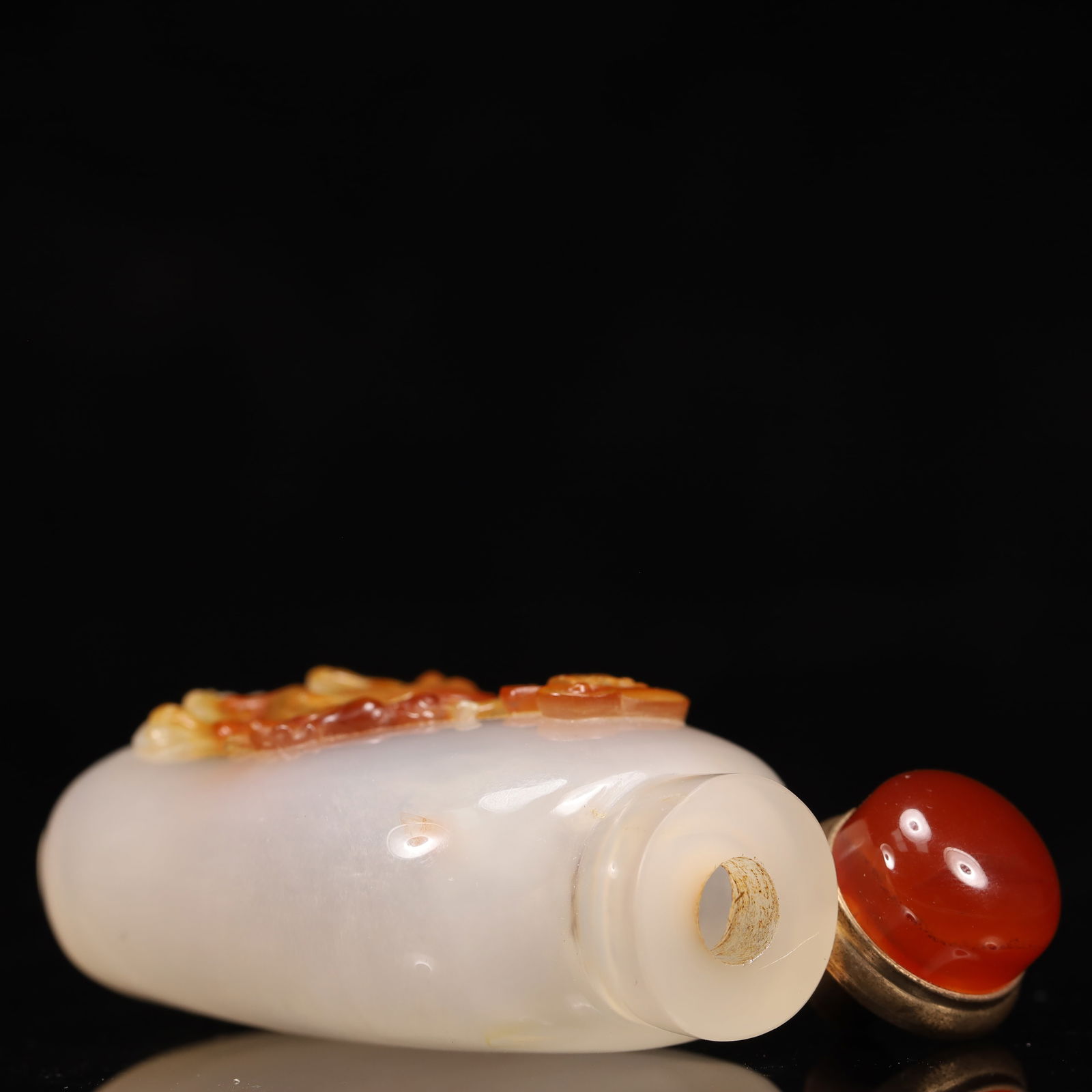 An Exquisite Agate Auspicious Beast Pattern Snuff Bottle - 9