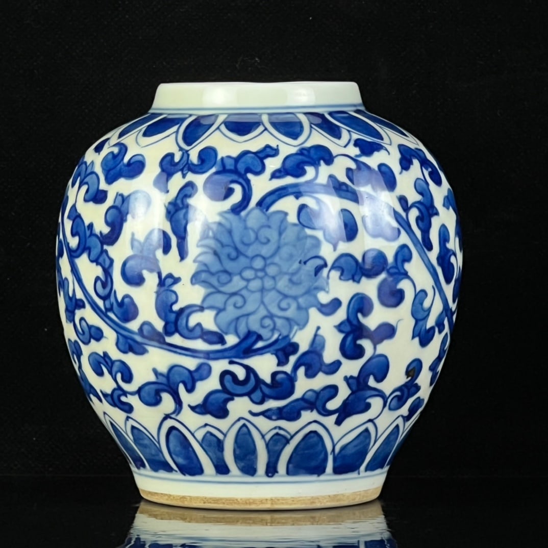 An Exquisite Blue and White Flower Pattern Jar (1 of 9)