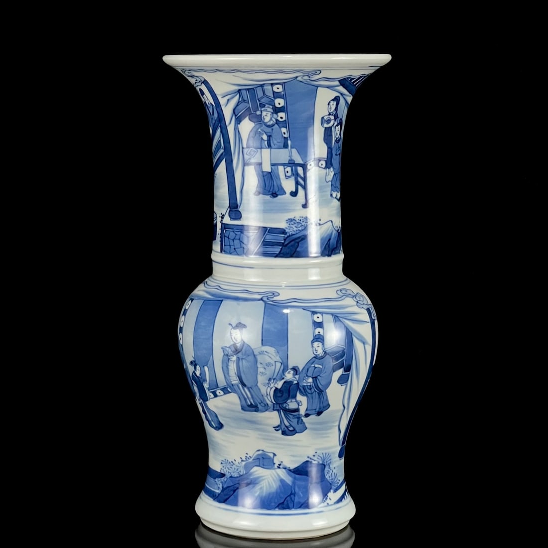 An Exquisite Blue and White Character and Story Pattern Vase (1 of 8)