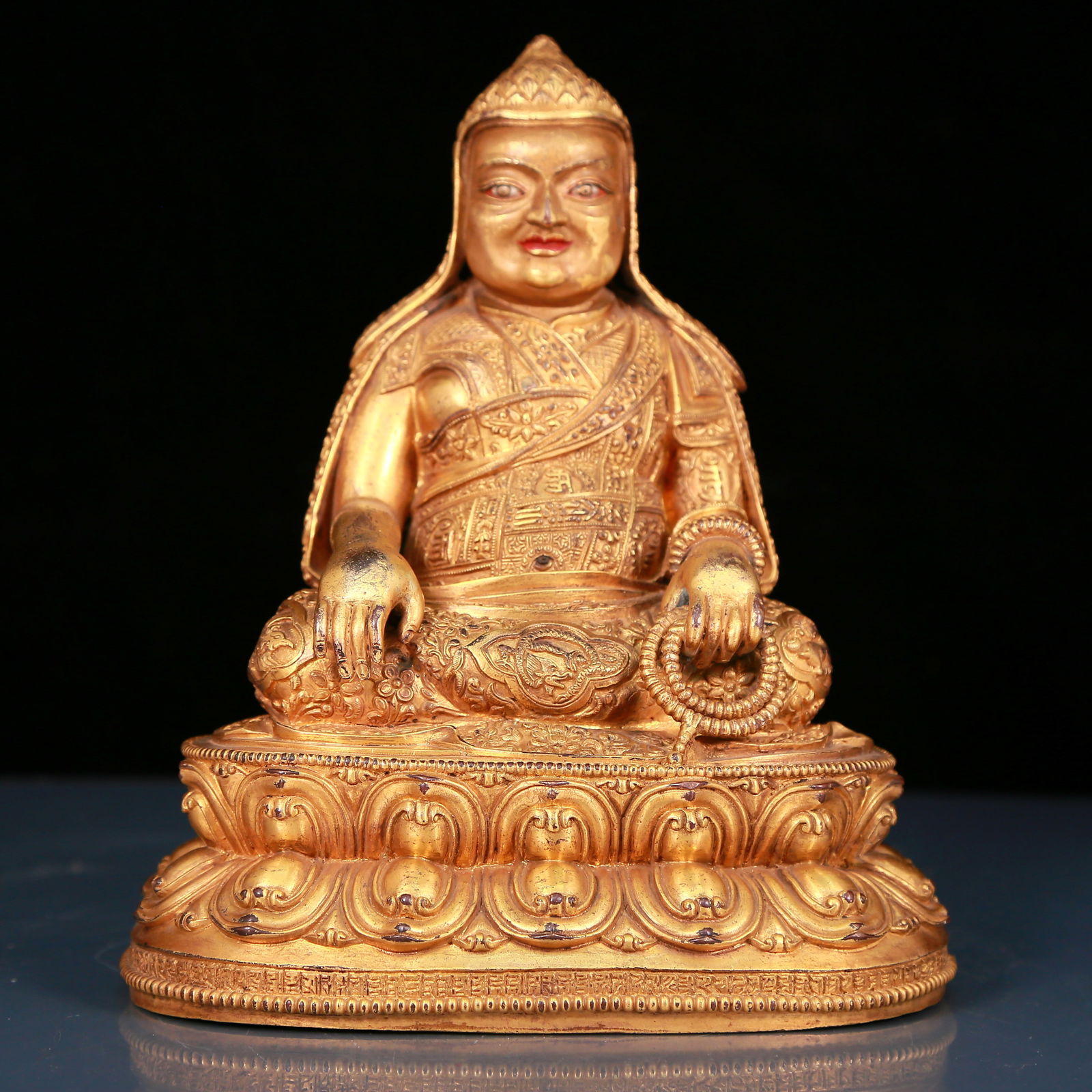 A Brilliant Gilt-Bronze Figure Of Tsongkapa (1 of 13)