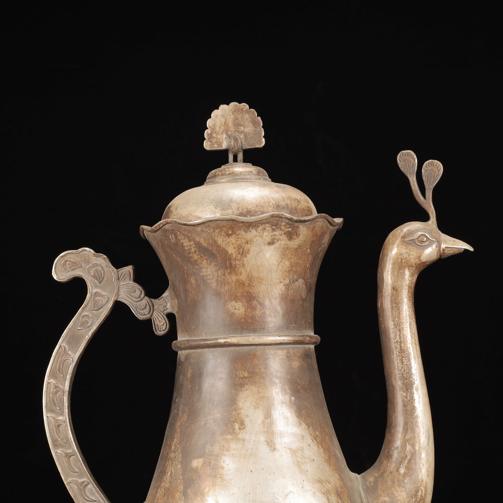 A Huge Silver Peacock Pattern Ewer - 2