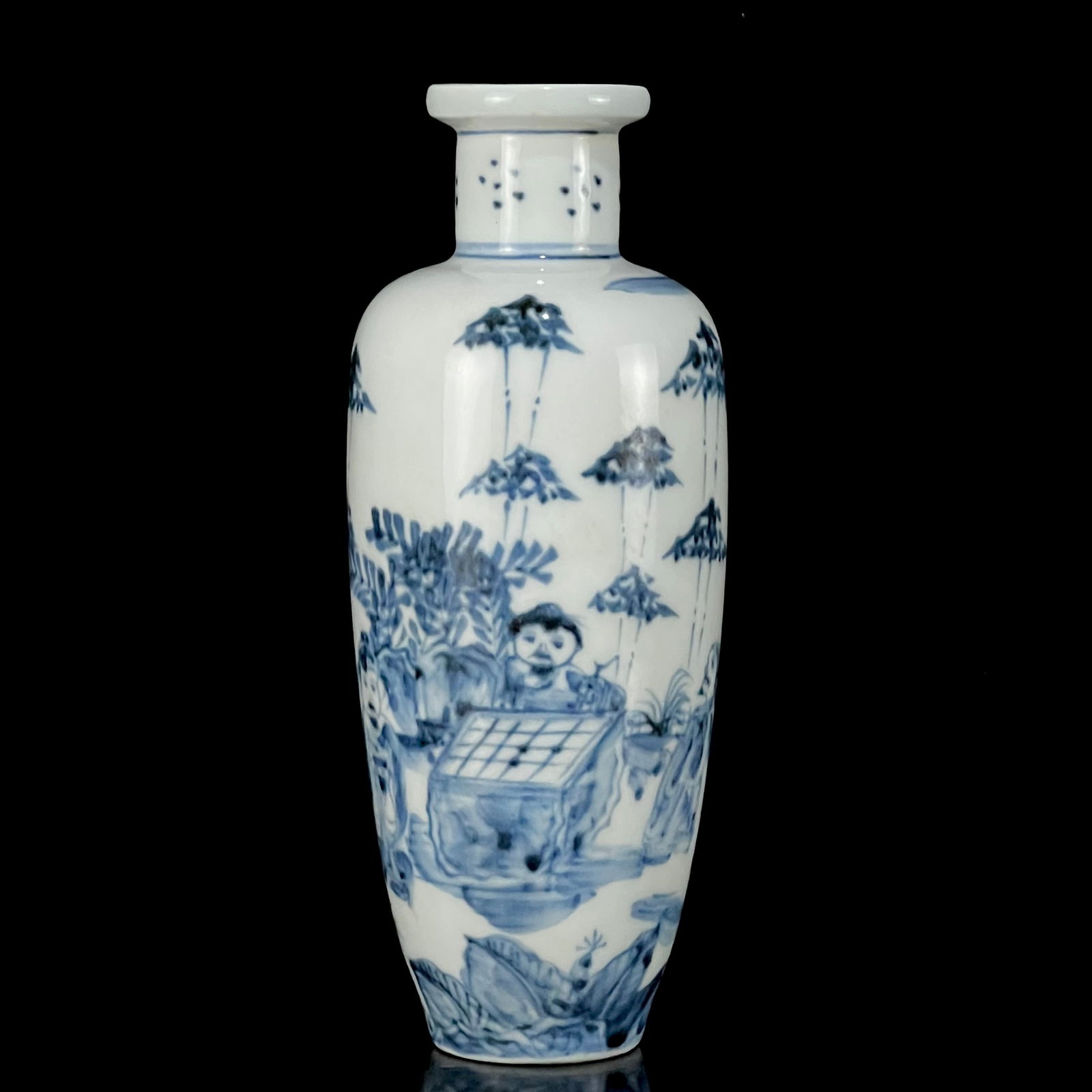 An Exquisite Blue and White Character and Story Pattern Vase (1 of 9)