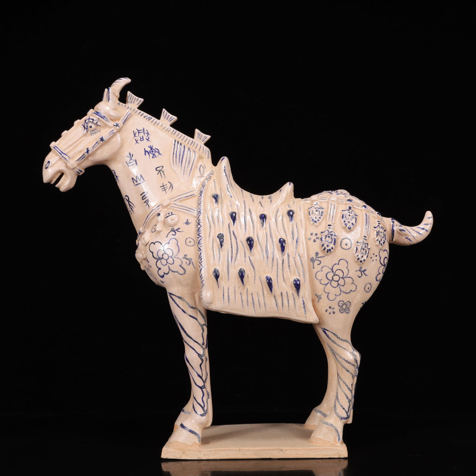 A Rare Tang Tri-Color Glazed Pottery Horse Ornaments (1 of 9)