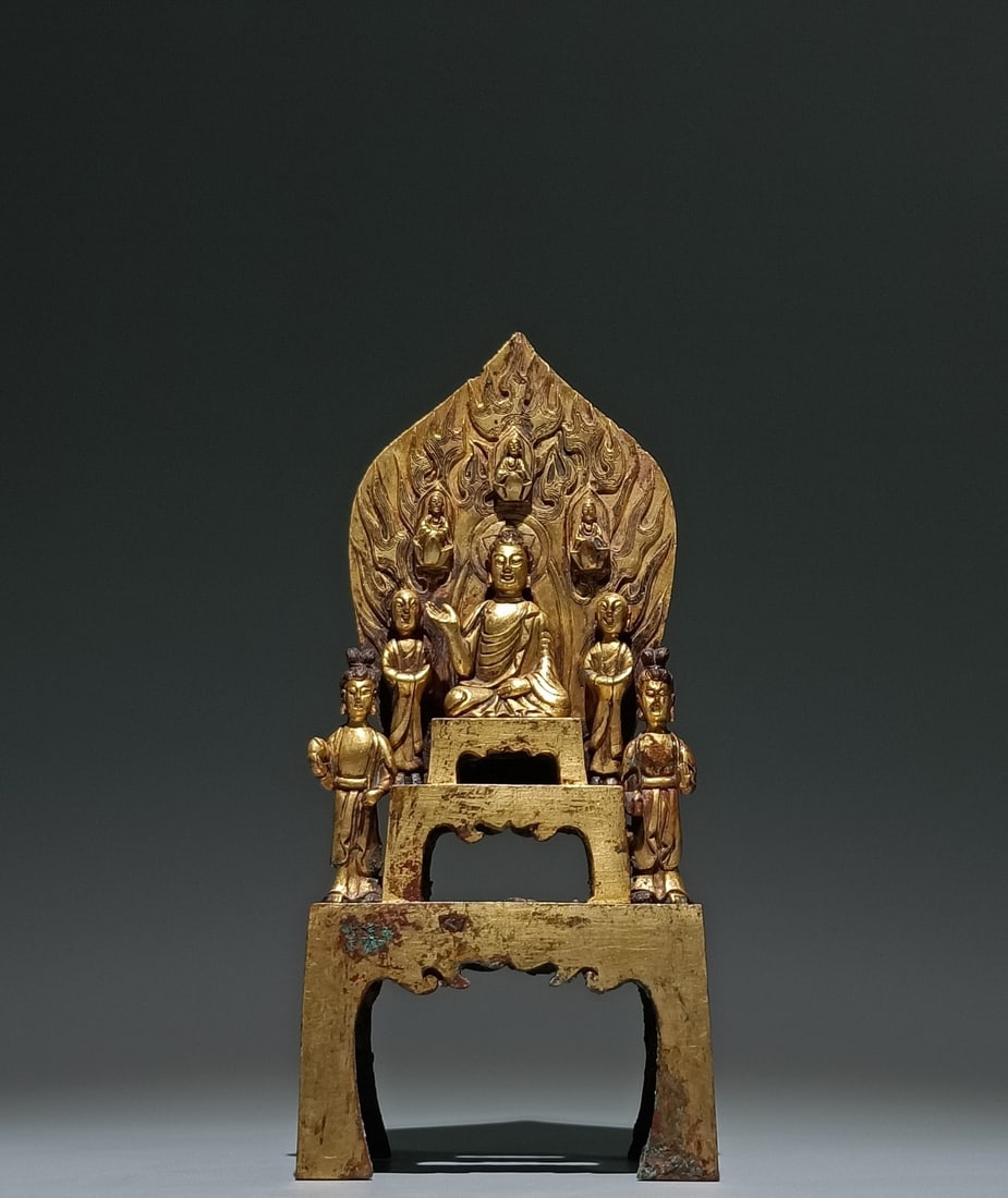 A Solemn Gilt Bronze Buddha Statue (1 of 9)